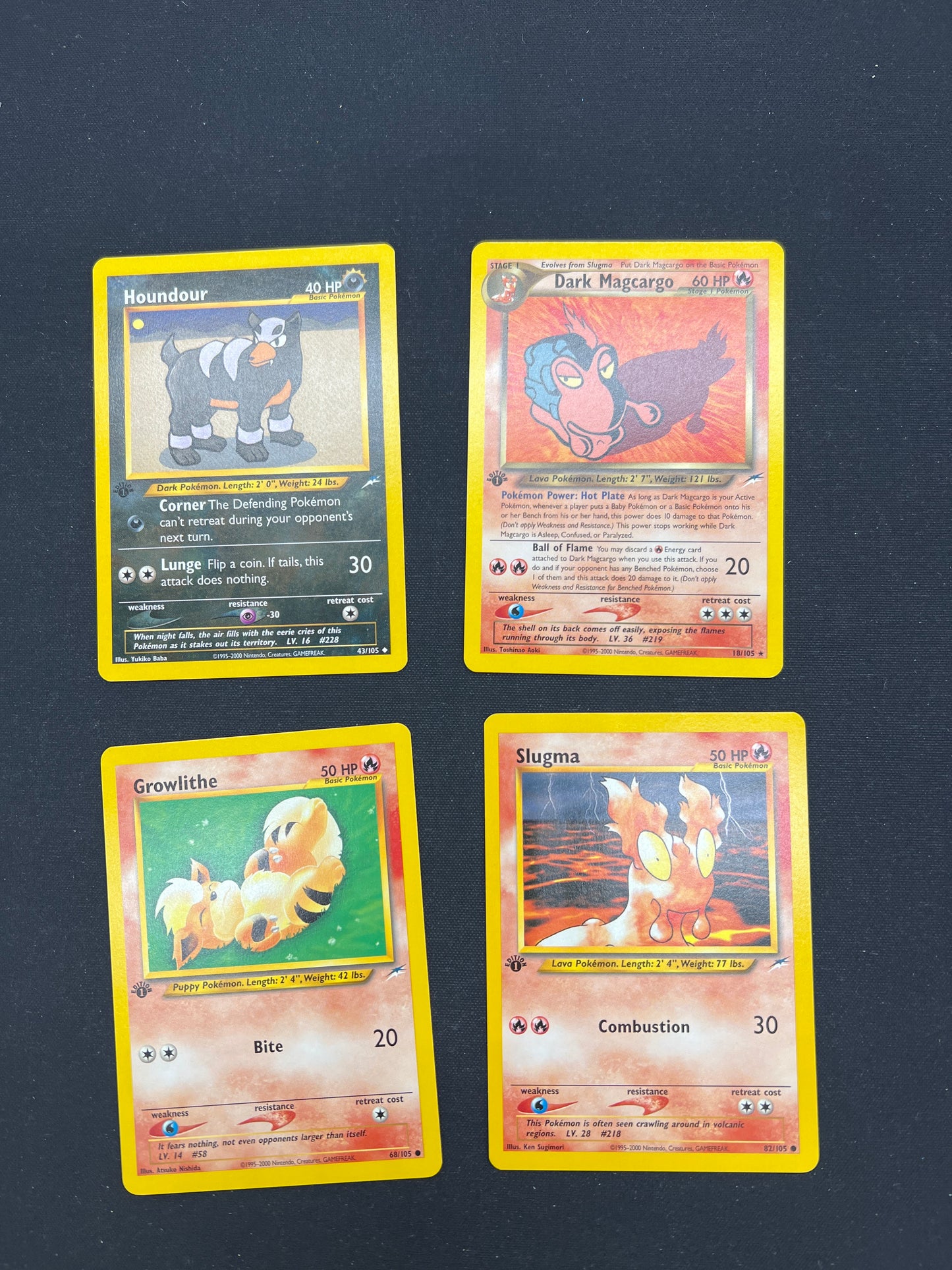 Auction Lot 34: Pokemon Cards Lot of 4 Assorted 1st Edition Neo Discovery Conditions Vary