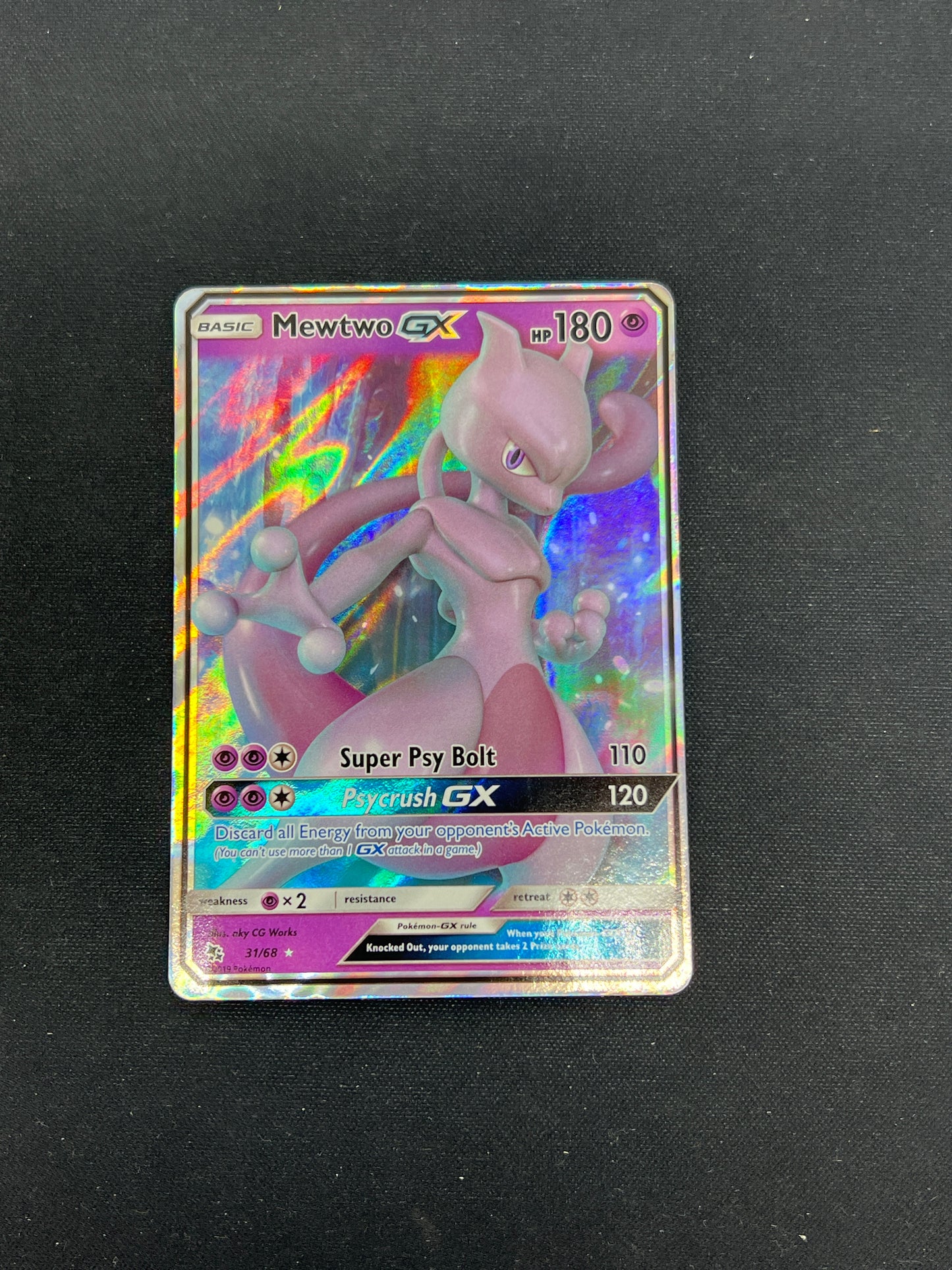 Auction Lot 145: Pokemon Cards Mewtwo GX Ultra Rare SM Hidden Fates Conditions Vary