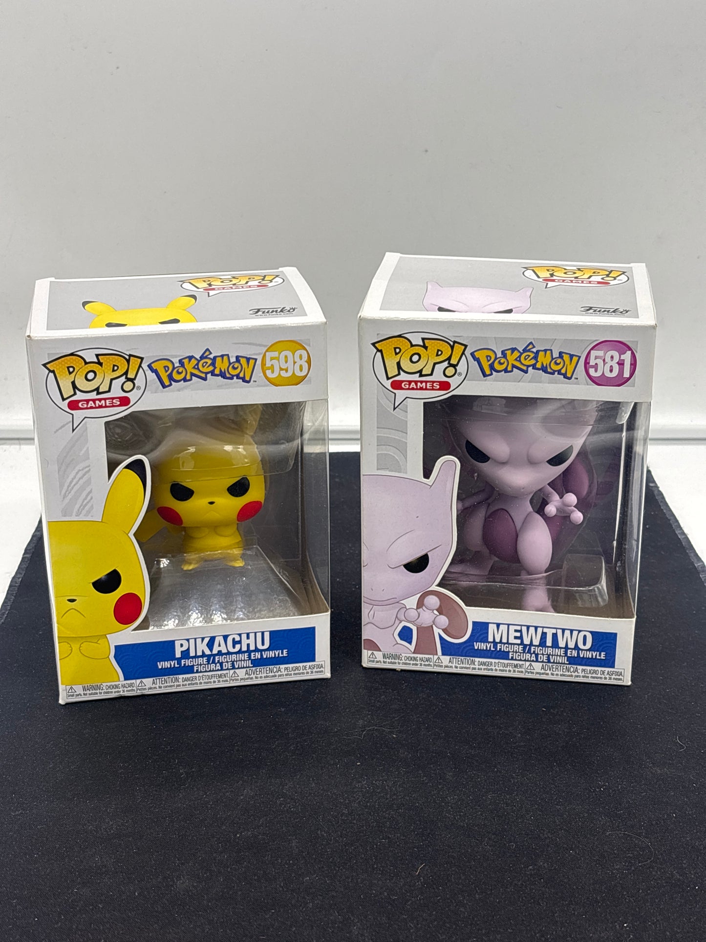 Auction Lot 13: Funk POP 598 Pikachu & 581 Mewtwo