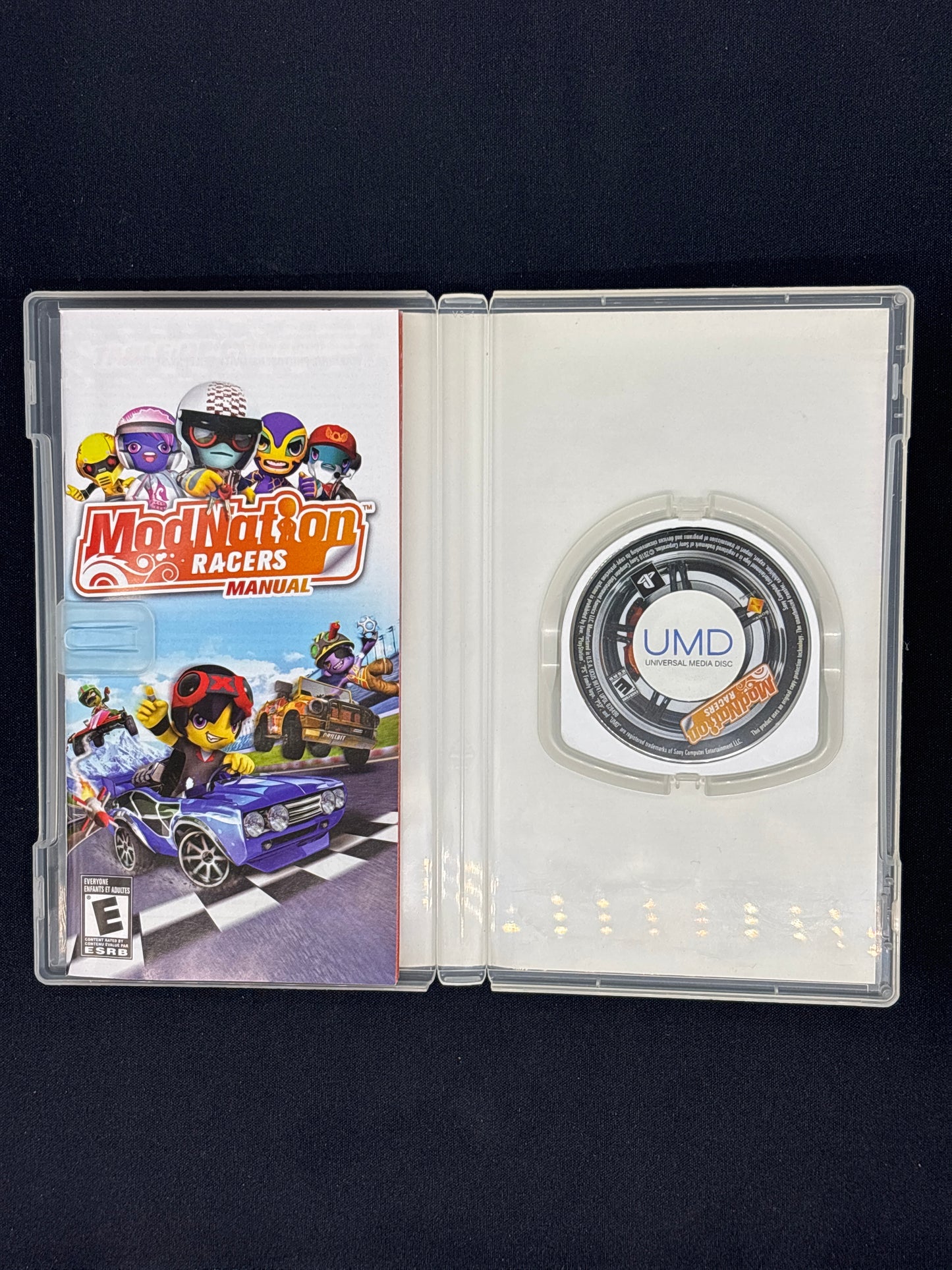 Auction Lot 378: Mod Nation Racers Manual Video Game PSP CIB