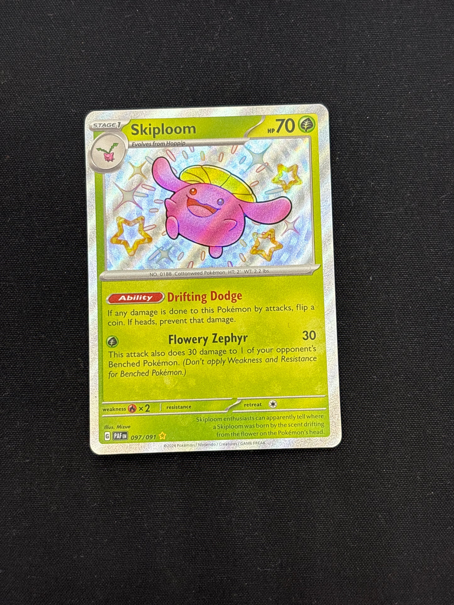 Auction Lot 170: Pokemon Cards Skiploom Baby Shiny Pokemon Paldean Fates Condition Vary