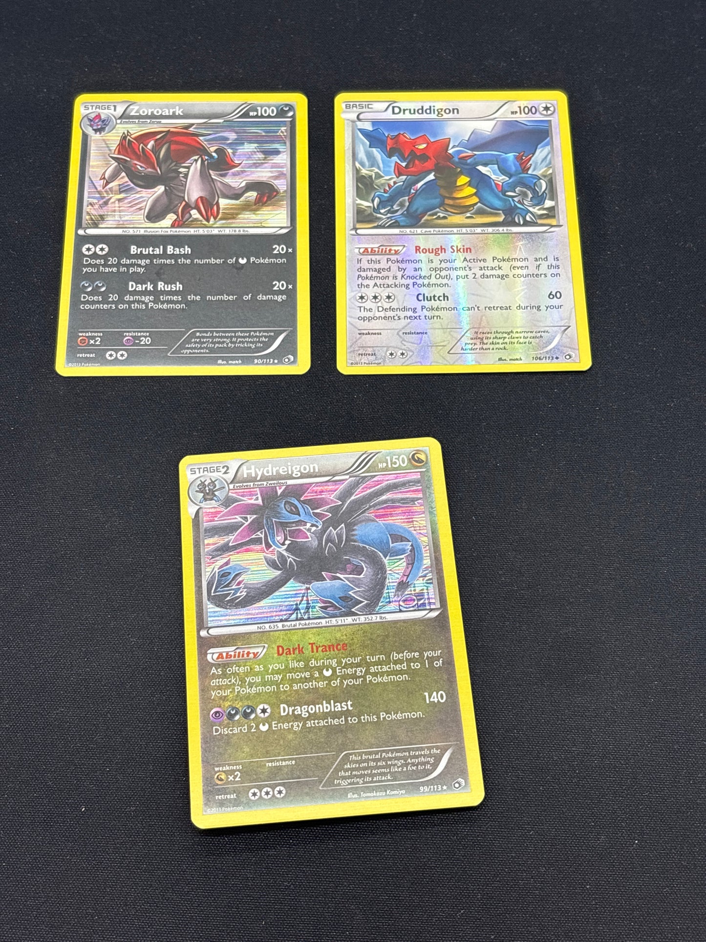 Auction Lot 329: Pokemon Cards Lot of 3 Assorted Holos Legendary Treasures Conditions Vary