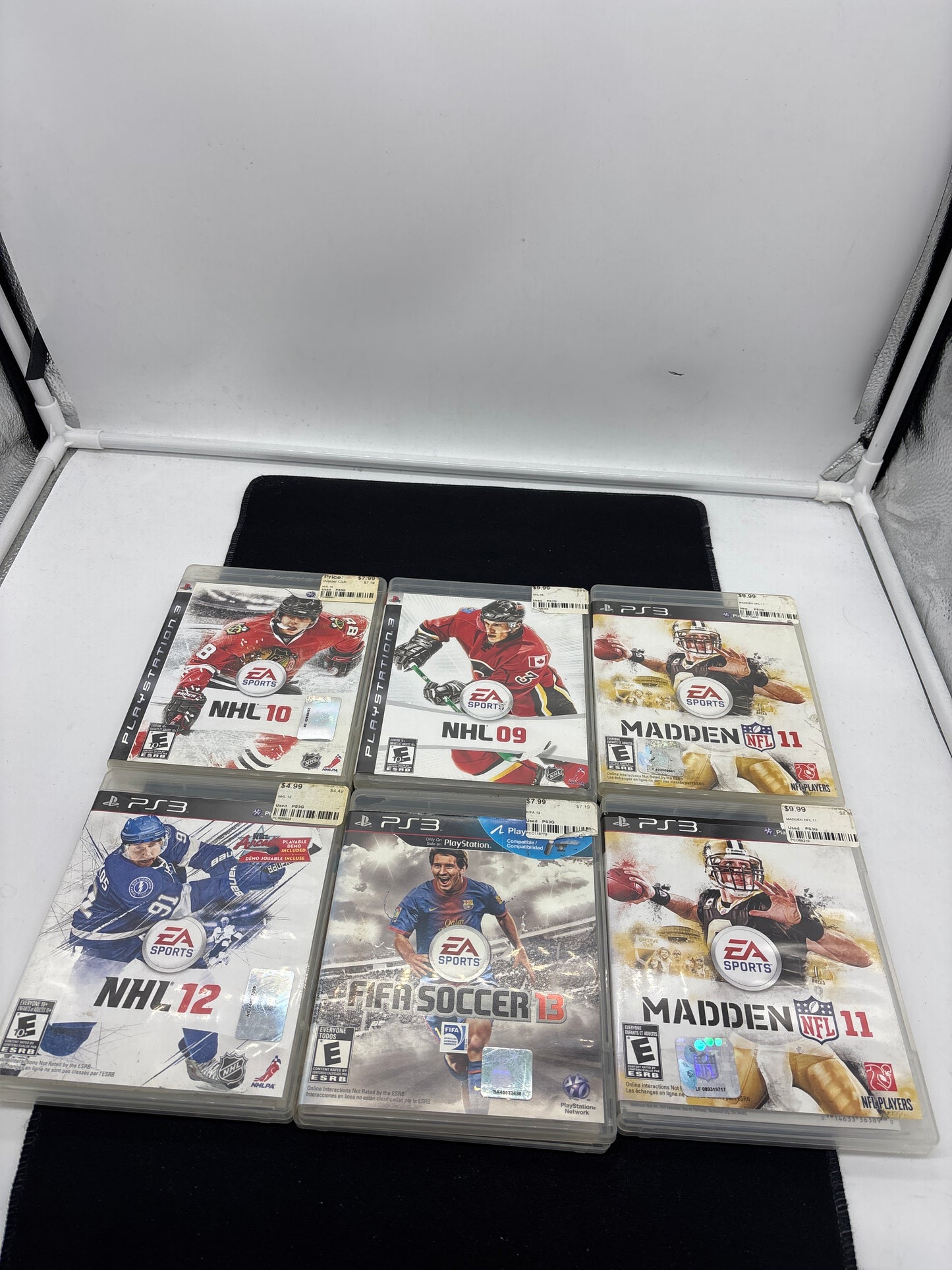 Auction Lot 88: PlayStation 3 Video Game Lot of 6 NHL 09 10 12 Madden 11 FIFA Soccer 13
