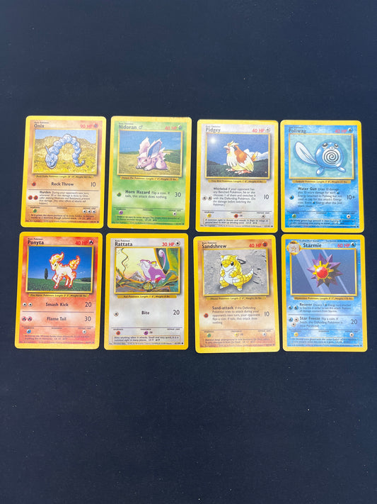 Auction Lot 316: Pokemon Cards Lot of 8 Assorted Base Set Conditions Vary