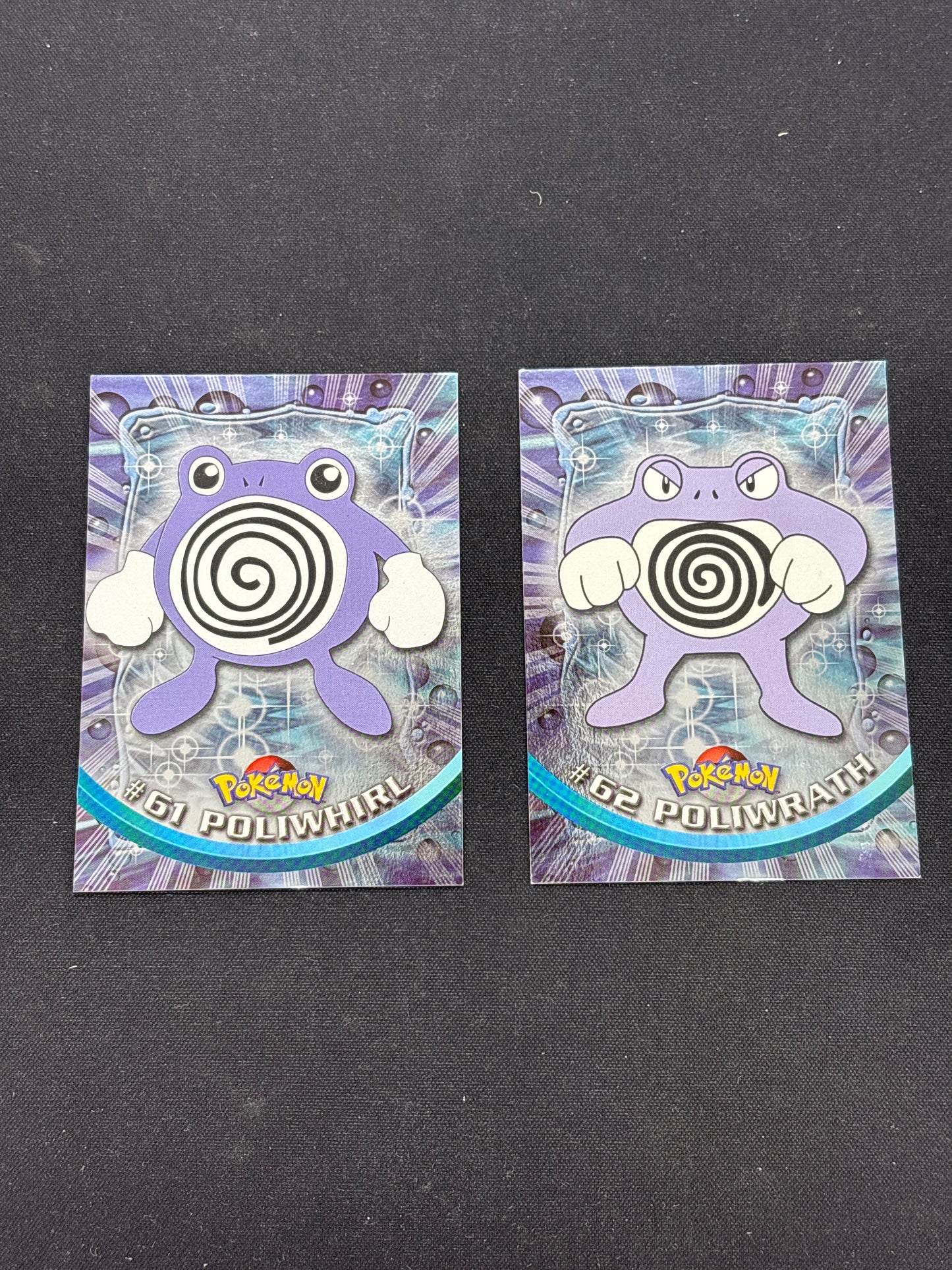 Auction Lot 31: Pokemon Topps Cards Poliwhirl Poliwrath Holos Conditions Vary