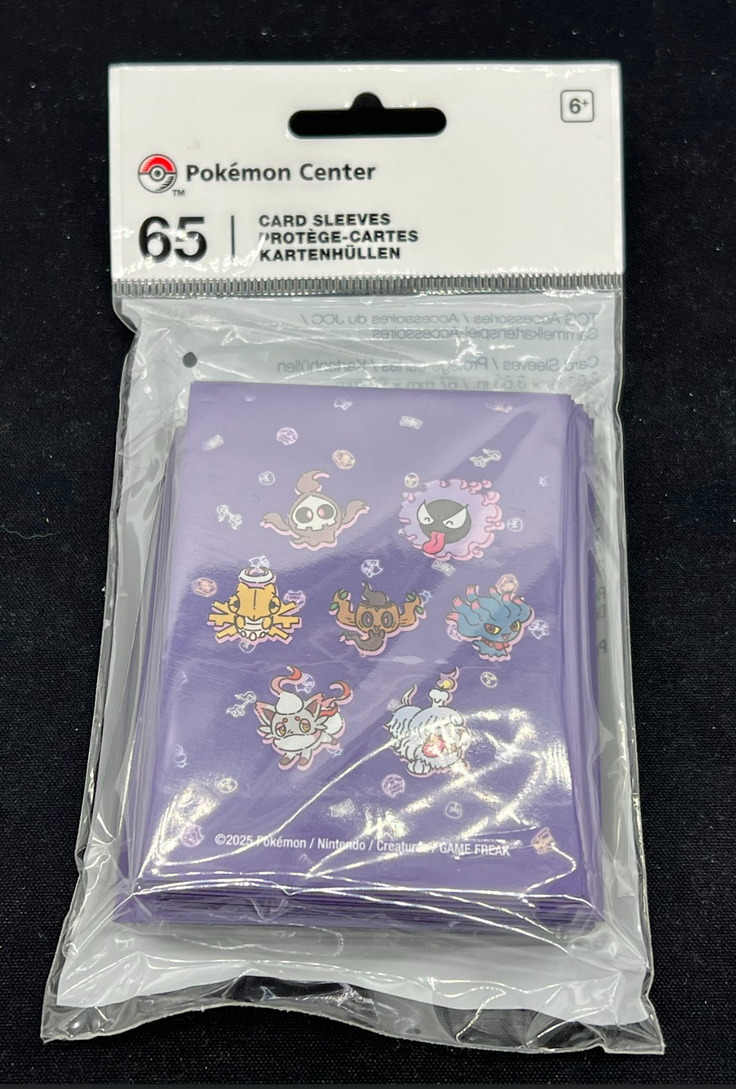 Auction Lot 31: Pokemon Center Exclusive Card Sleeves Ghost Type Pokemon Sealed