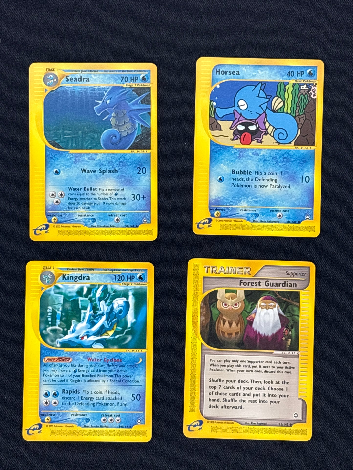 Auction Lot 43: Pokemon WOTC E Series Aquapolis Non Holo Rare Common Uncommon Card Lot 2 Conditions Vary