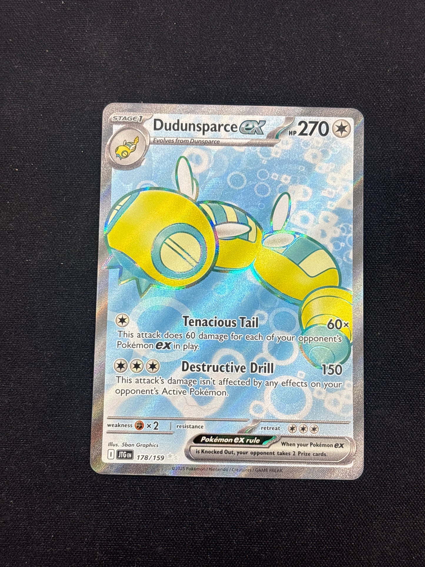 Auction Lot 63: Pokemon Cards Dudunsparce EX Full Art Condition Vary