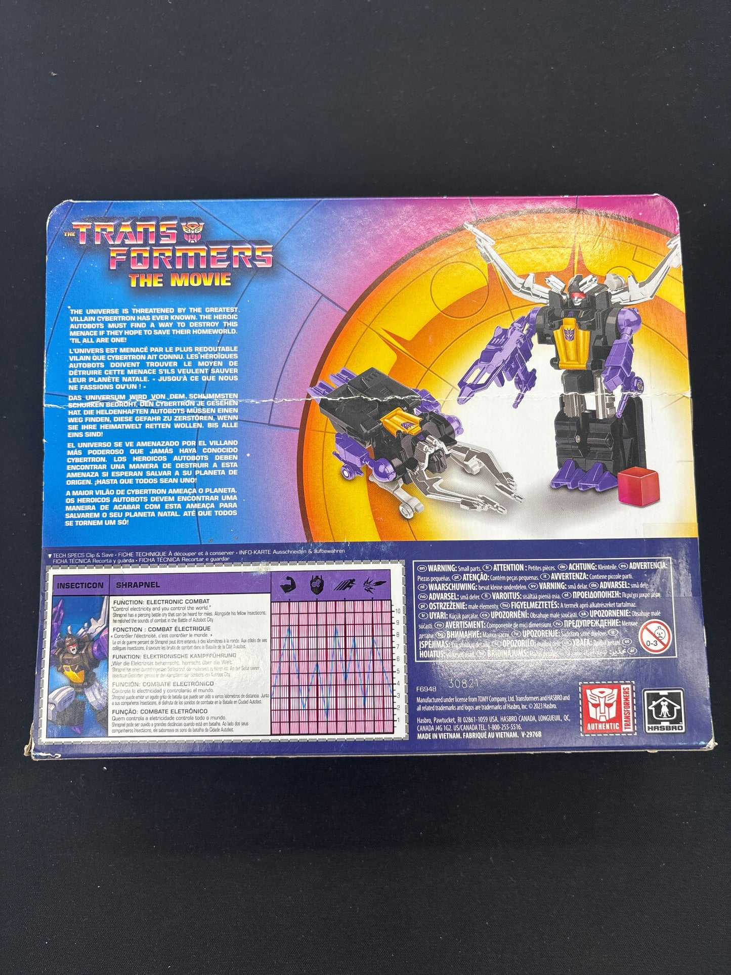 Auction Lot 131: Transformers Insecticon Electronic Combat Shrapnel Figure