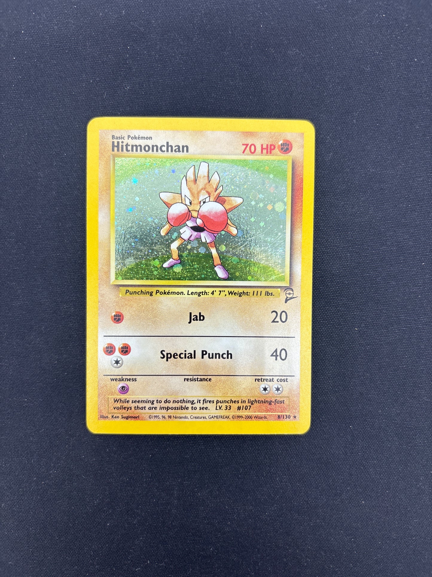 Auction Lot 370: Pokemon Cards Hitmonchan Holo Base Set 2 Condition Vary