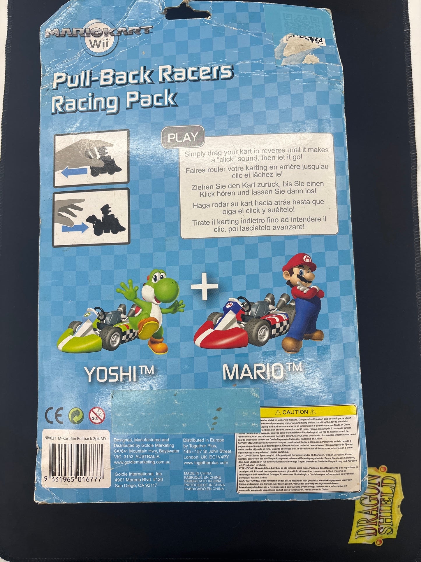 Auction Lot 108: Mario Kart Wii Pull-Back Racers Mario & Yoshi Figures
