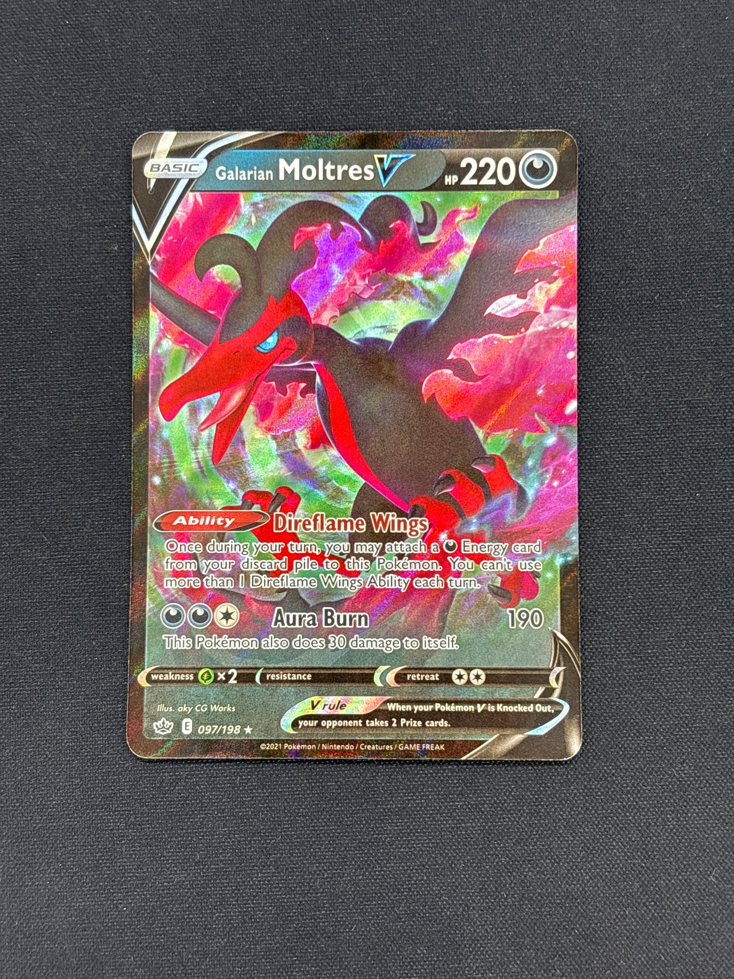 Auction Lot 208: Galarian Moltres V Card Conditions Vary