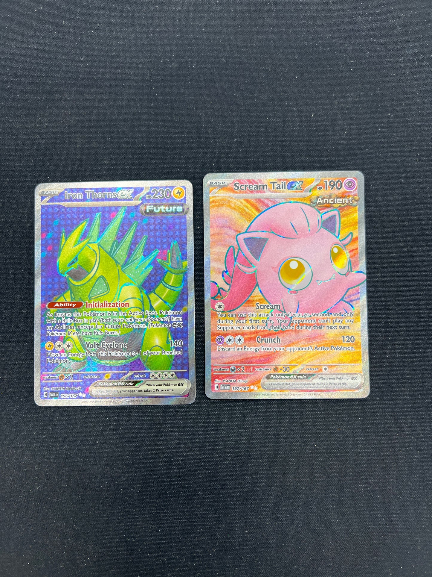 Auction Lot 267: Pokemon Cards Twilight Masquerade Assorted EX Full Art Lot Condtions Vary