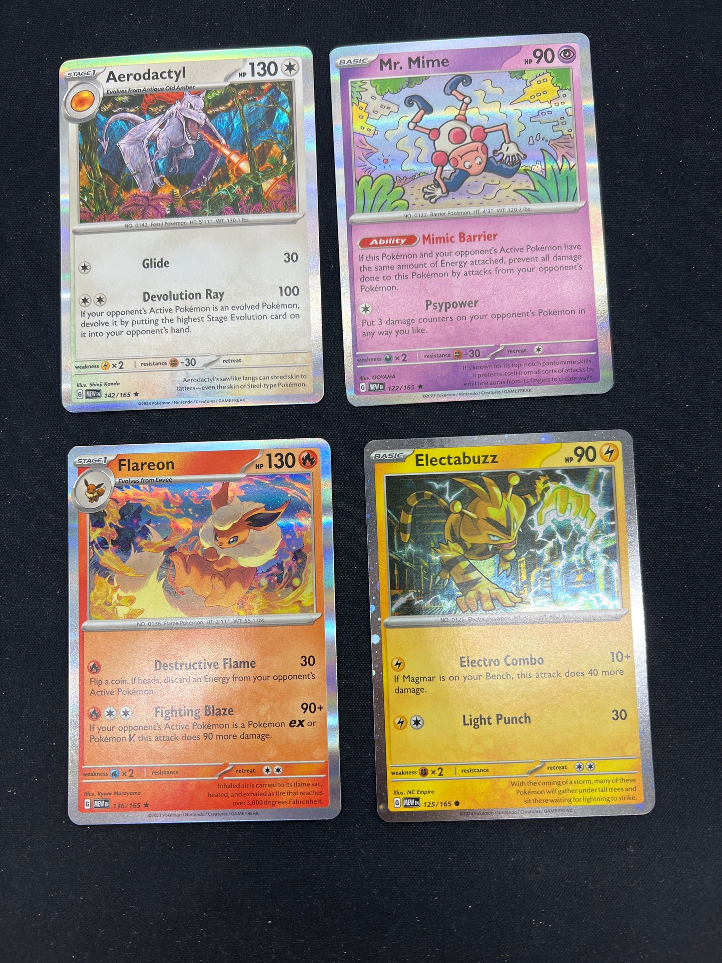 Auction Lot 264: Pokemon Cards SV 151 Lot of 4 Holo Rares Conditions Vary