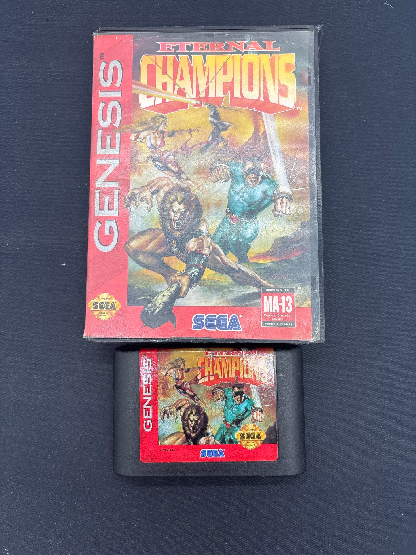 Auction Lot 157: Sega Genesis Video Game Eternal Champions Missing Manual