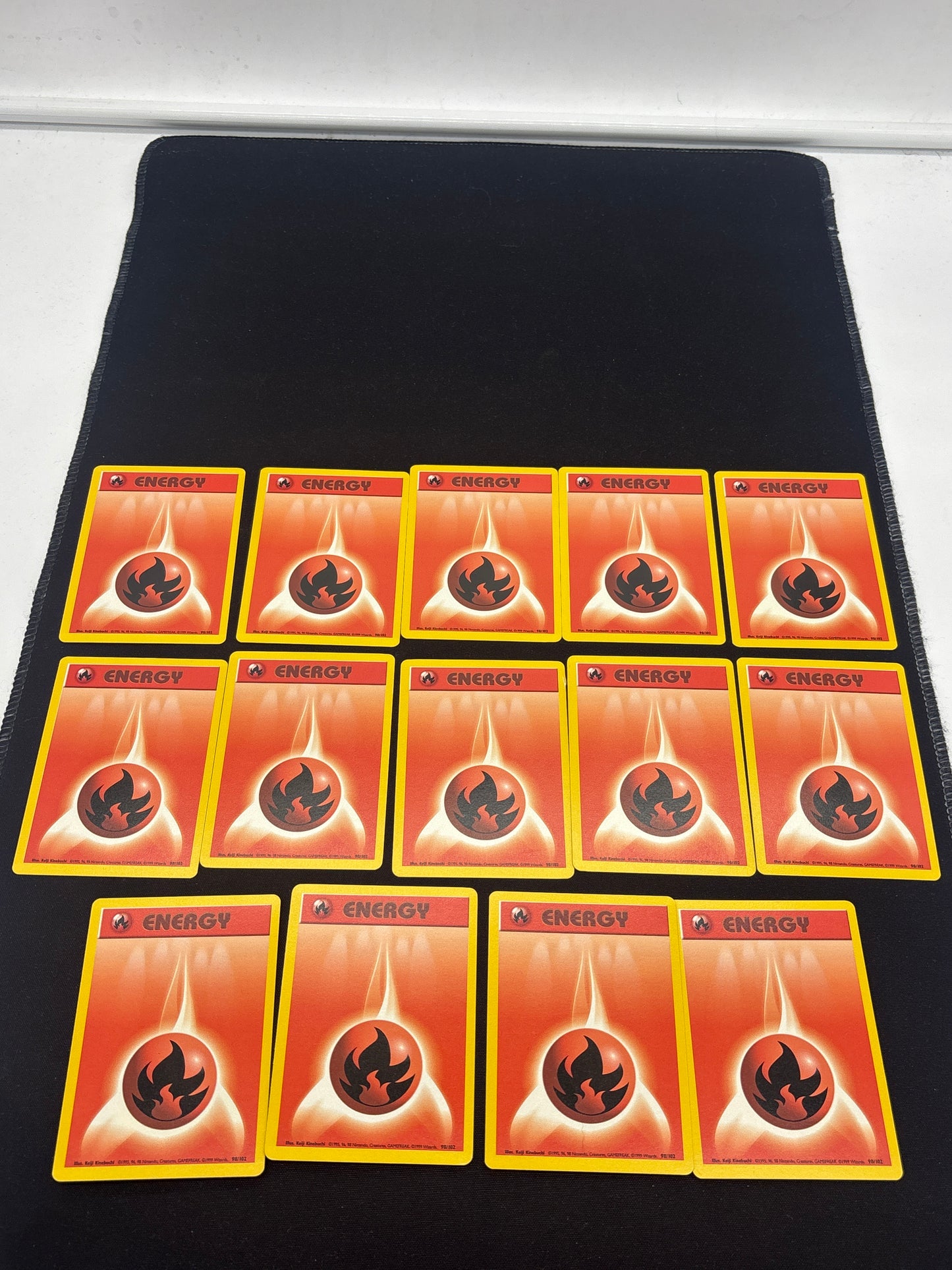Auction Lot 80: Pokemon Cards Lot of 14 Fire Energy WOTC Base Set