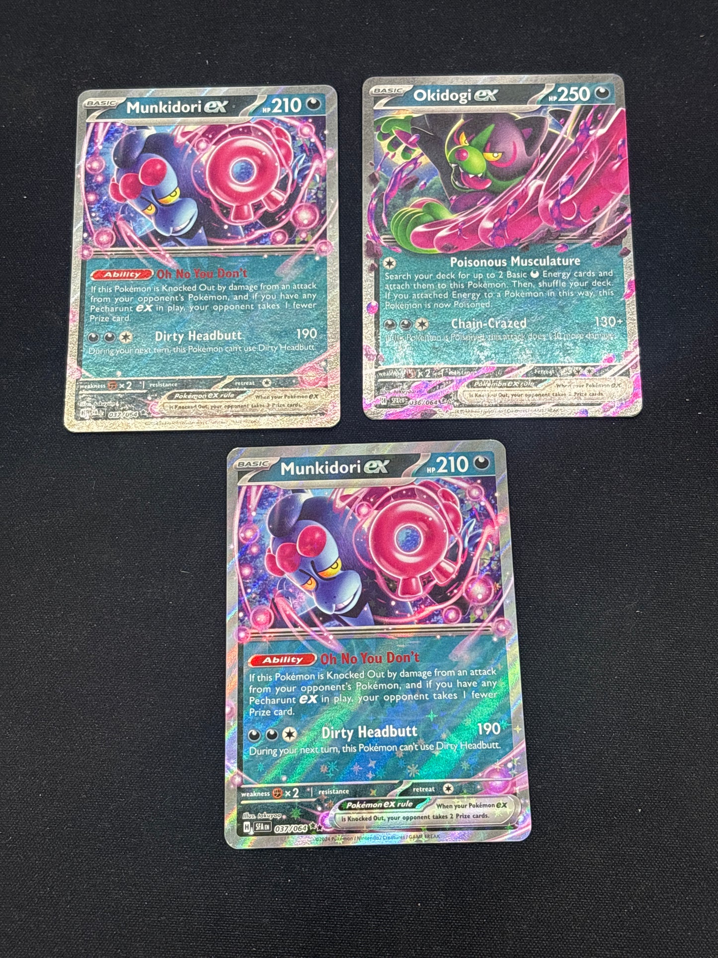 Auction Lot 84: Pokemon Cards Lot of 3 Shrouded Fable EX Double Rares Conditions Vary