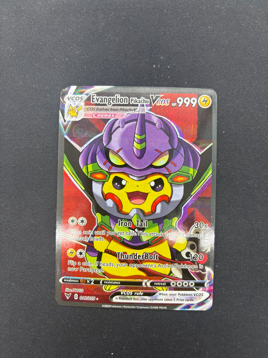 Auction Lot 312: Pokemon Card (CUSTOM) Pikachu Poncho Evangelion Conditions Vary