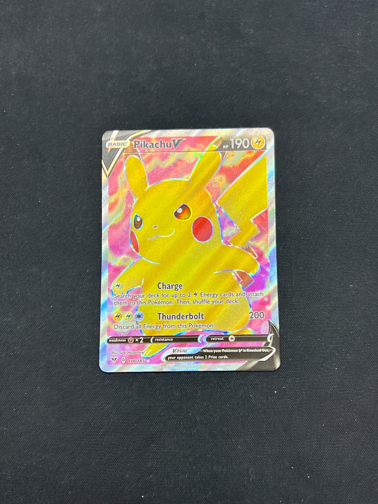 Auction Lot 155: Pokemon Cards Pikachu V Full Art Vivid Voltage Conditions Vary