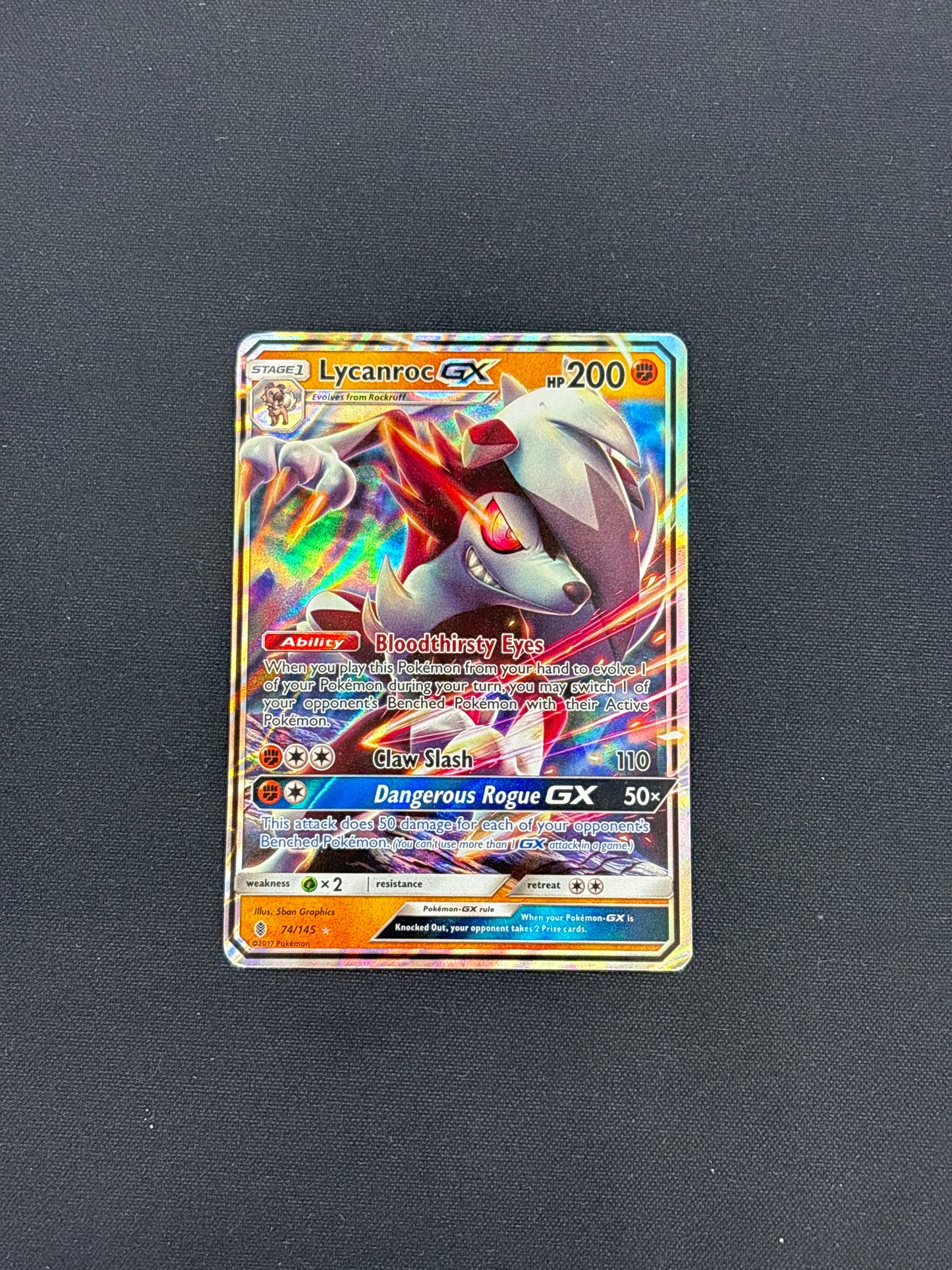 Auction Lot 84: Lycanroc GX Pokemon Card Conditions Vary