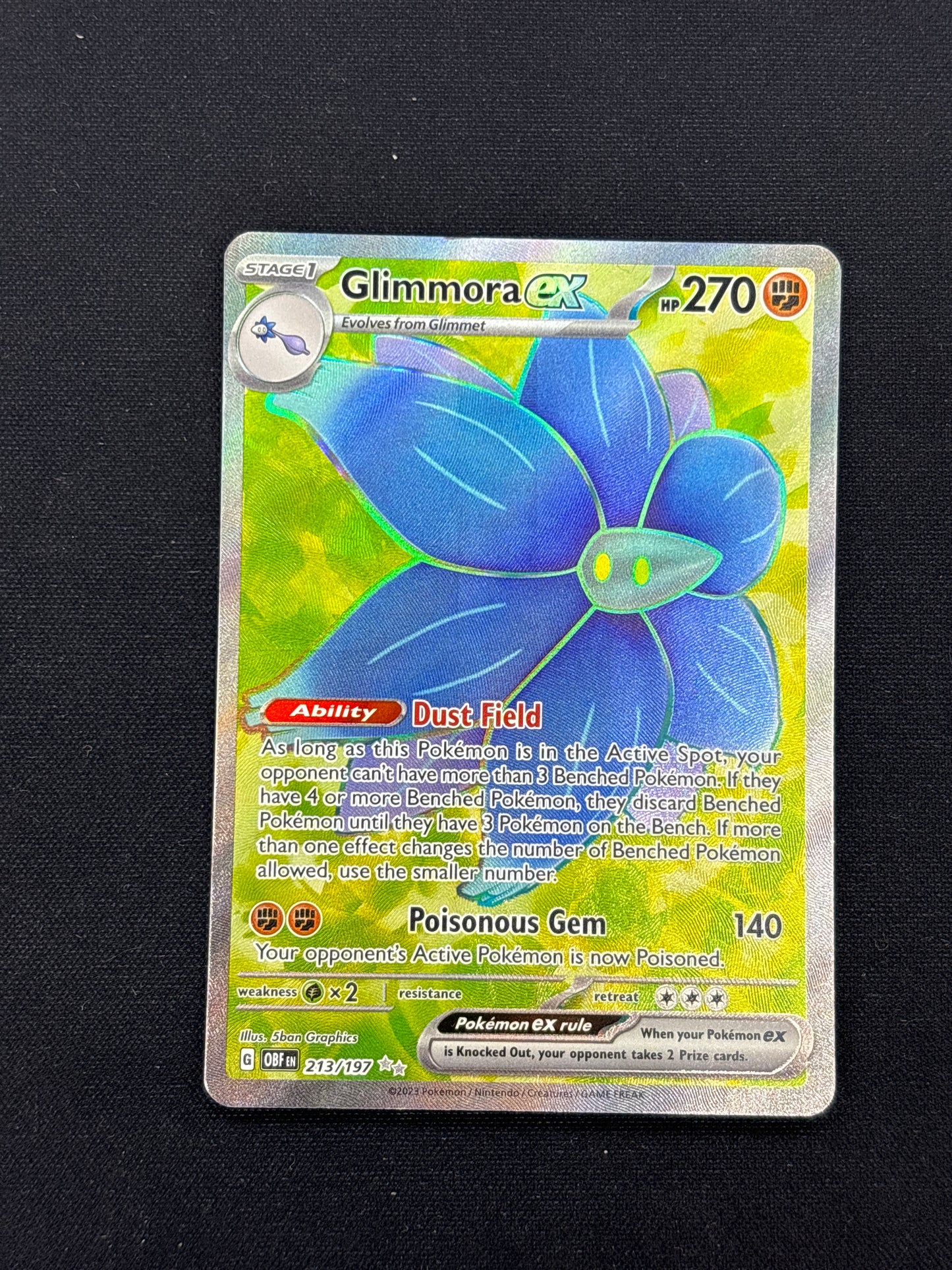 Auction Lot 73: Glimmora EX Full Art Card Conditions Vary