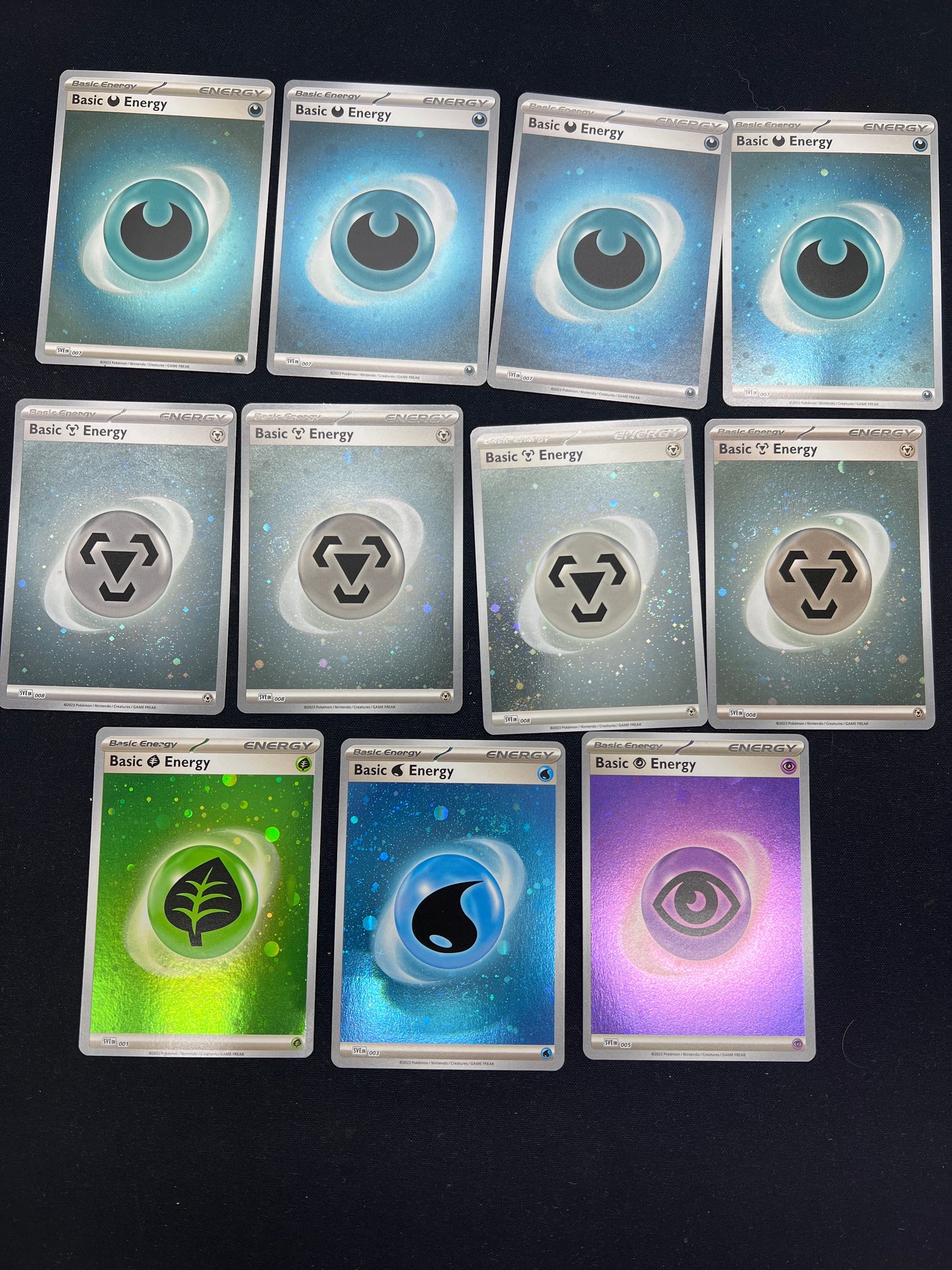 Auction Lot 4: Pokemon Cards Energy Card Holo Lot Condition Vary