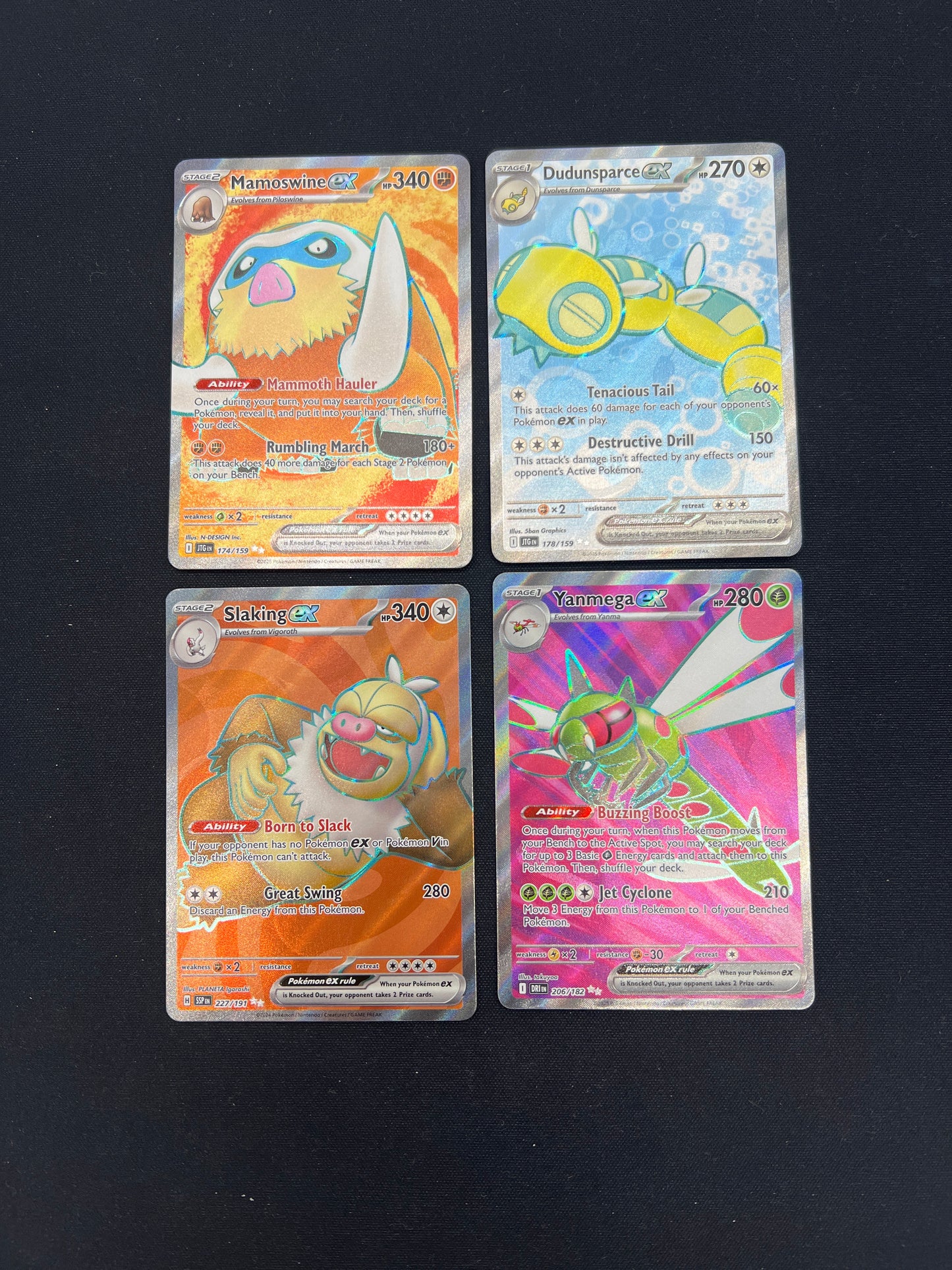 Auction Lot 211: Pokemon Cards Lot of 4 Assorted EX Full Arts Ultra Rares Conditions Vary