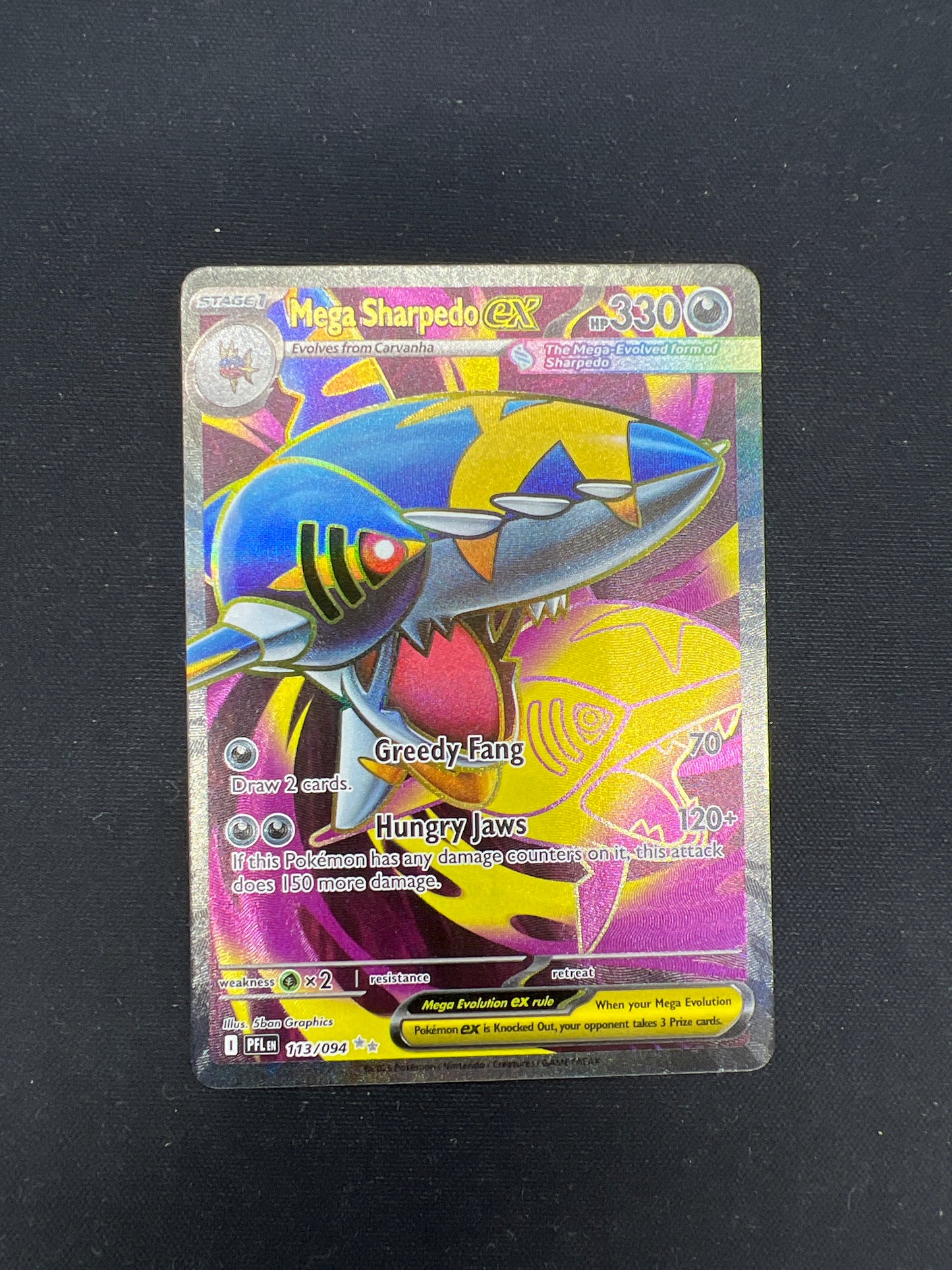 Auction Lot 273: Pokemon Cards Mega Sharpedo EX Full Art Conditions Vary
