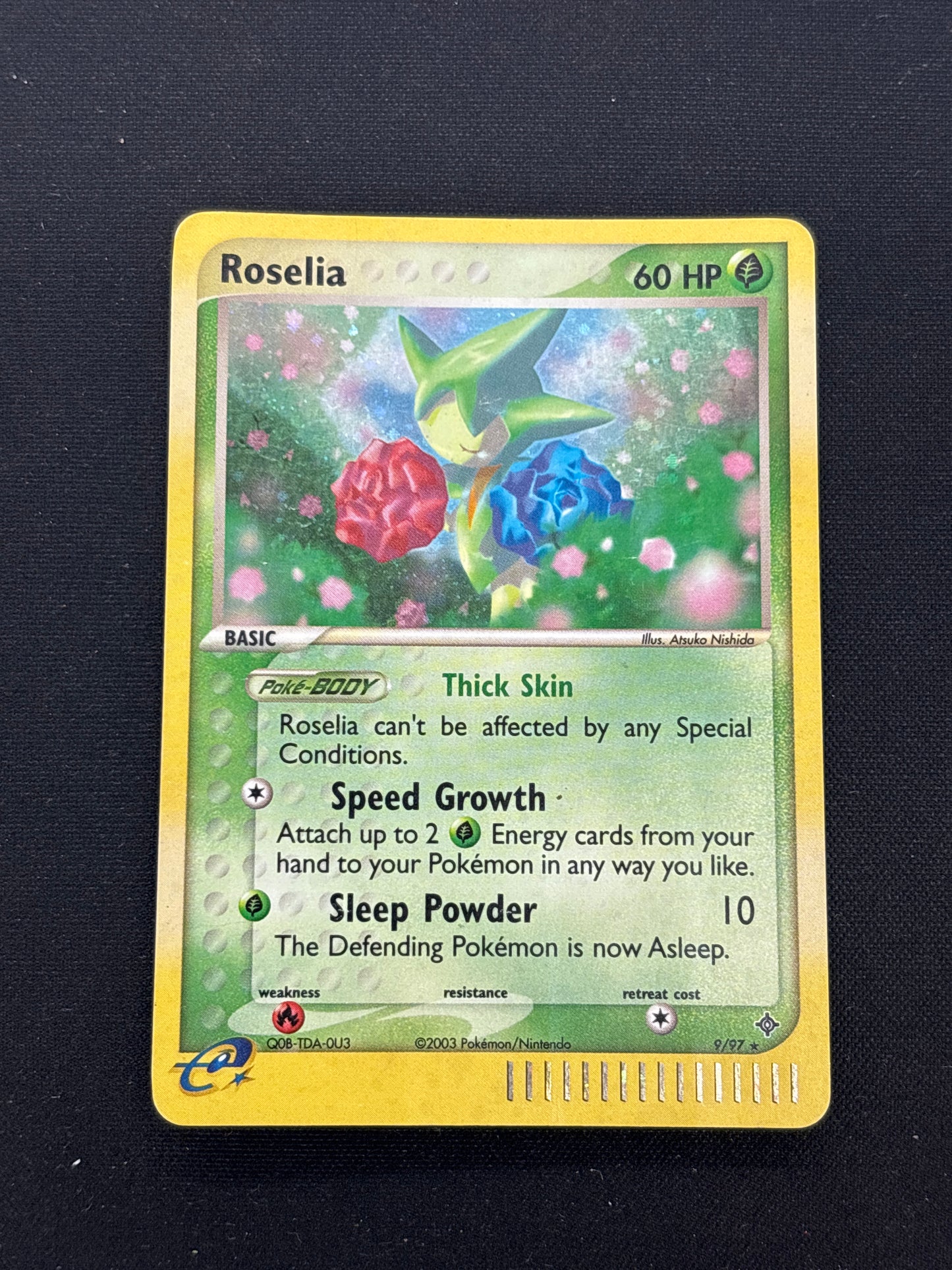 Auction Lot 244: Roselia Holo Pokemon Card Conditions Vary