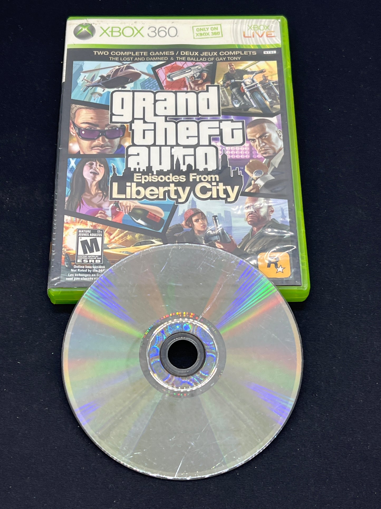 Auction Lot 225: XBOX 360 Grand Theft Auto Liberty City Disc & Case
