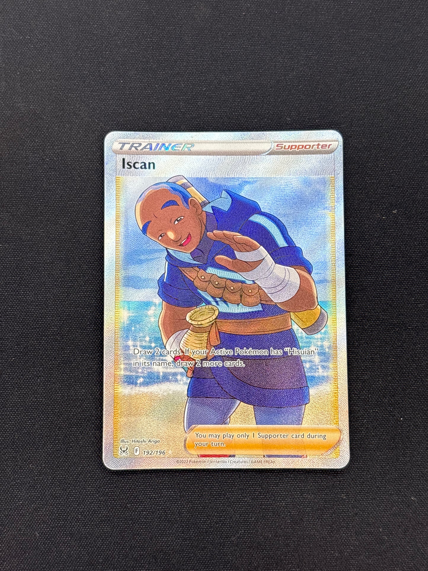 Auction Lot 177: Iscan Trainer Full Art Pokemon Card Conditions Vary