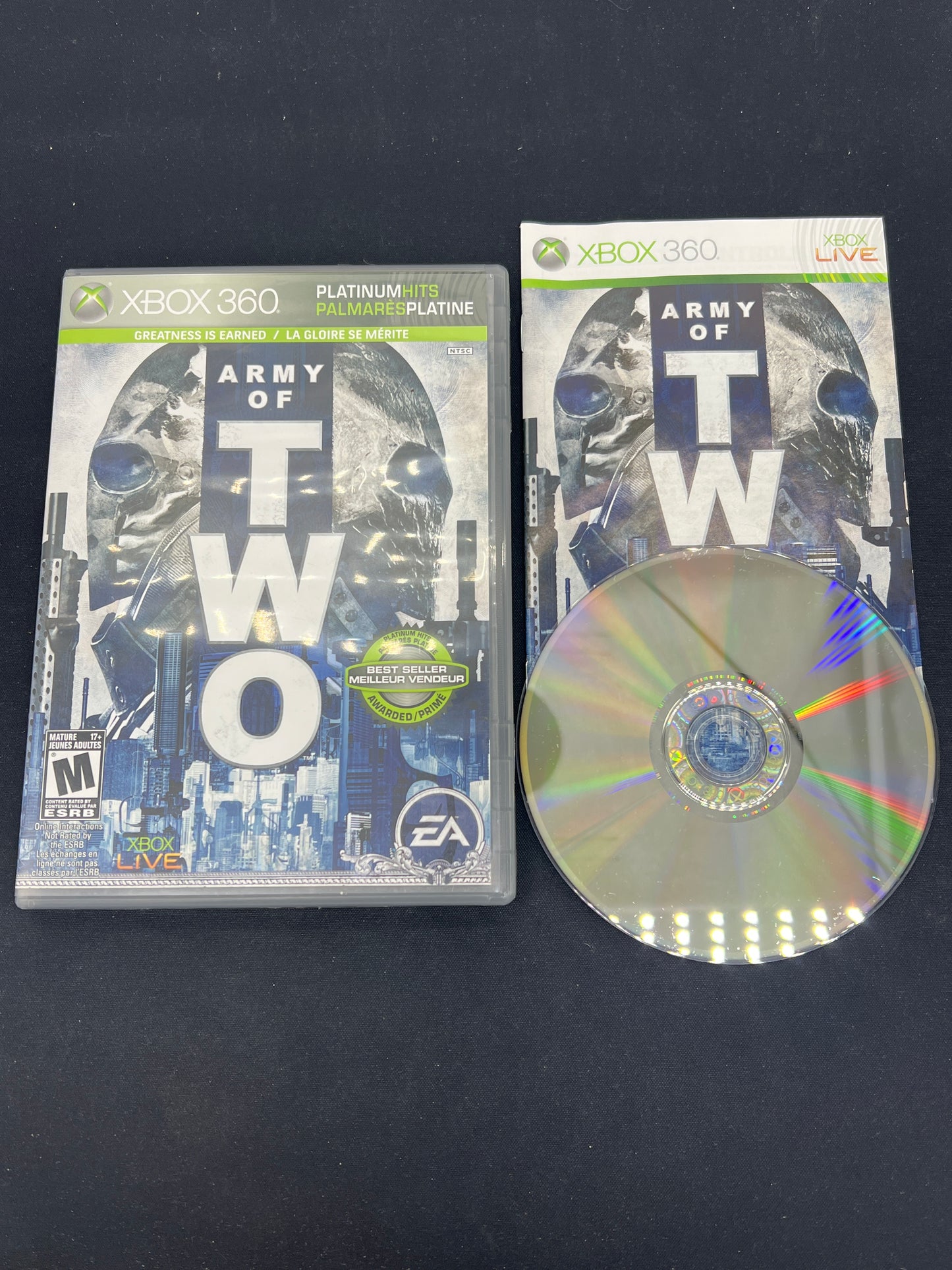 Auction Lot 133: XBOX 360 Video Game Army of Two CIB