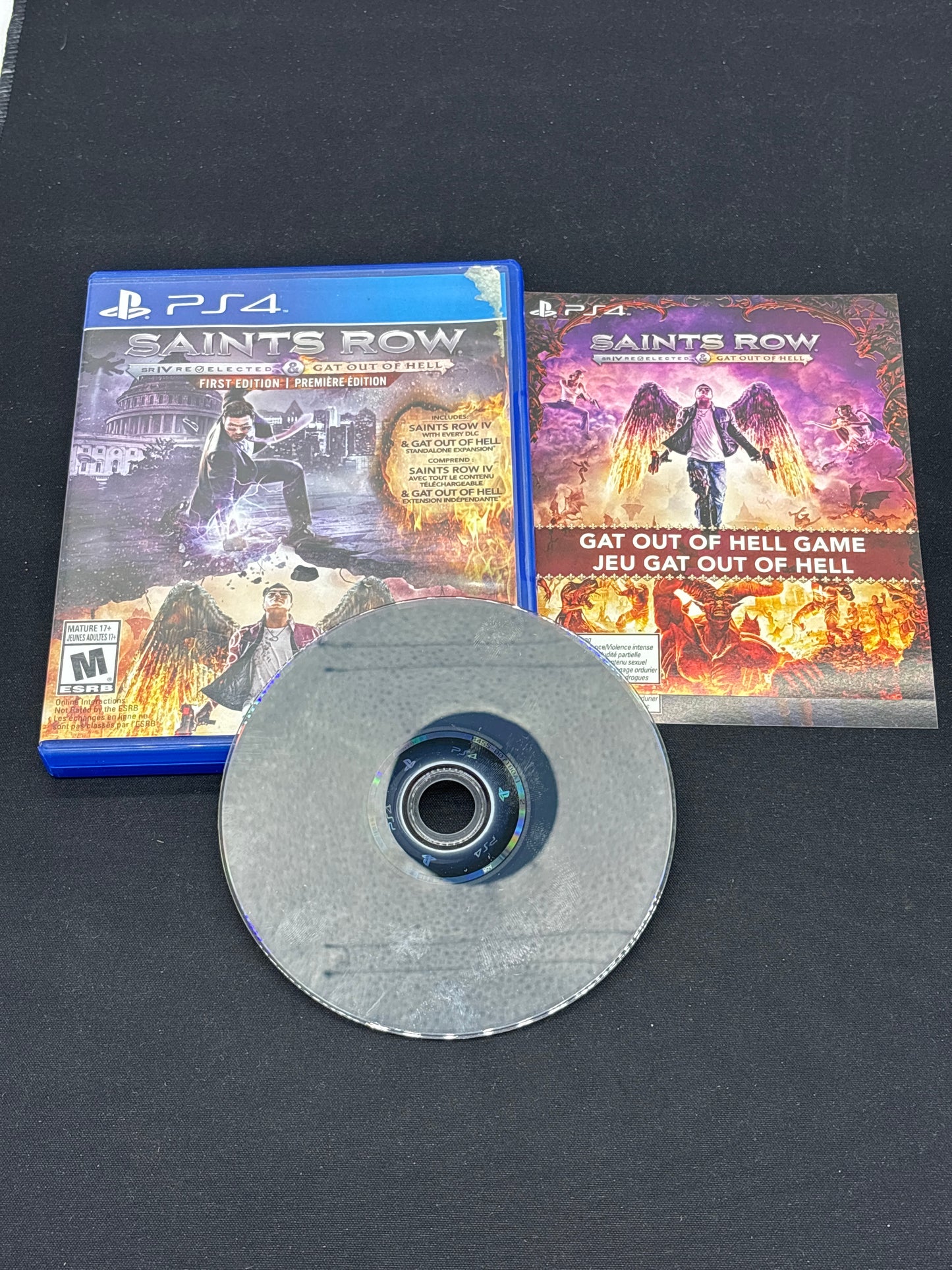 Auction Lot 118: PS4 Saints Row IV: Re-Elected & Gat Out of Hell First Edition CIB