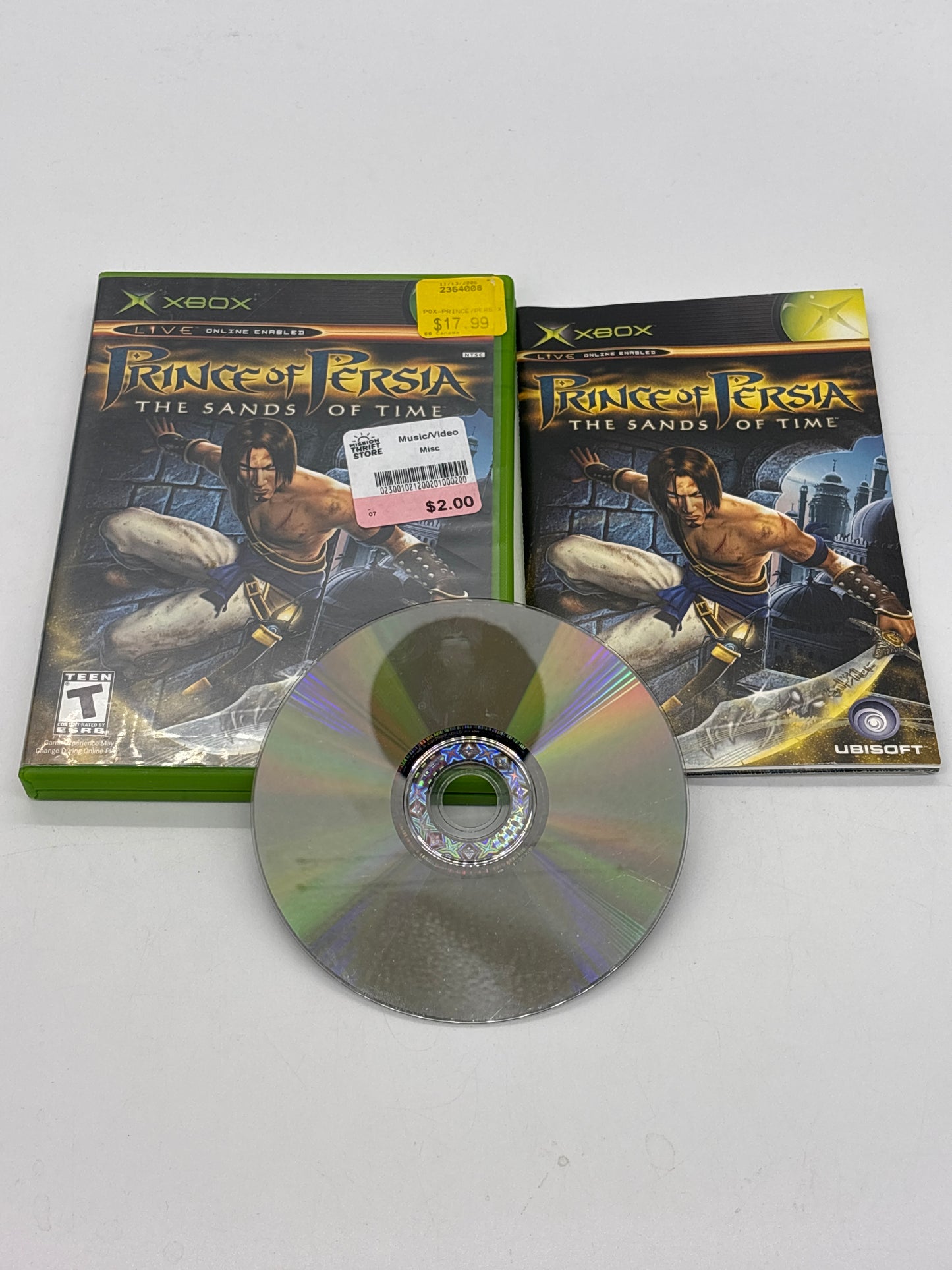 Auction Lot 141: Prince of Persia The Sands of Time Video Game XBOX CIB