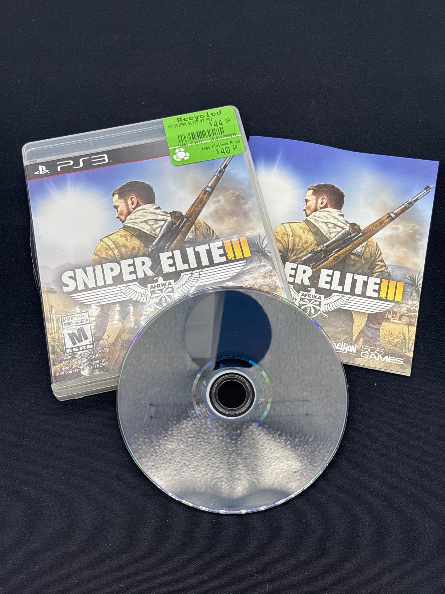 Auction Lot 140: PlayStation 3 Sniper Elite 3 Video Game