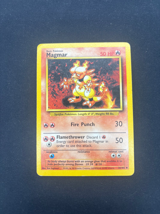 Auction Lot 31: Pokemon Card Magmar Base Set Condition Vary
