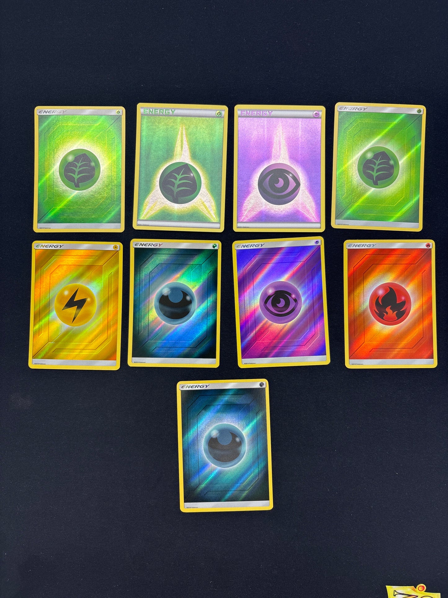 Auction Lot 283: Pokemon Cards Lot of 9 Assorted SM Holo Energy Conditions Vary