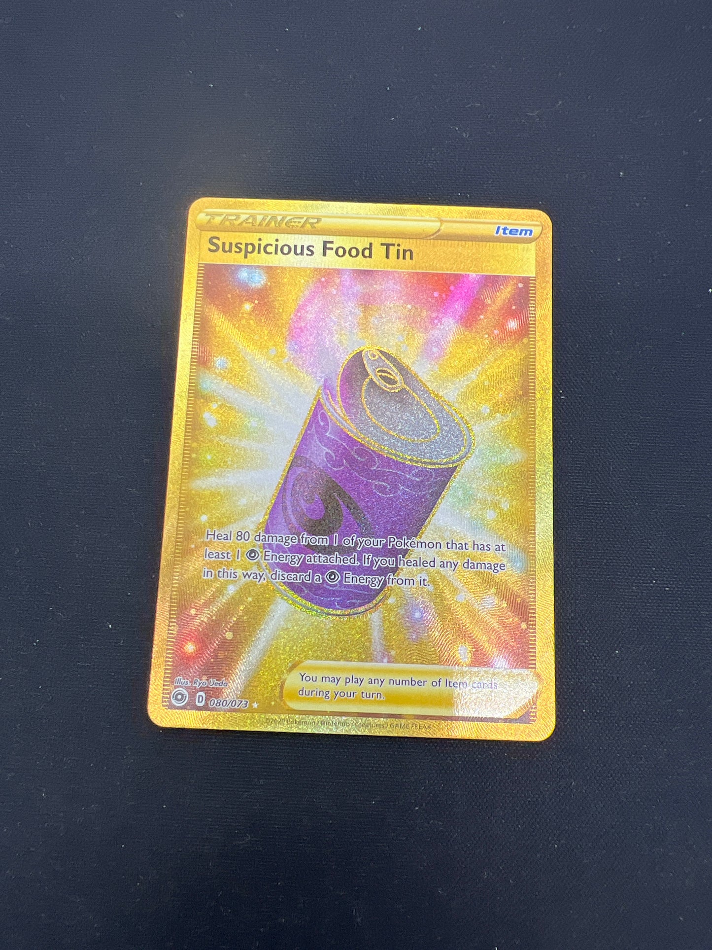 Auction Lot 55: Pokemon Cards Suspicious Food Tin Hyper Rare Condition Vary
