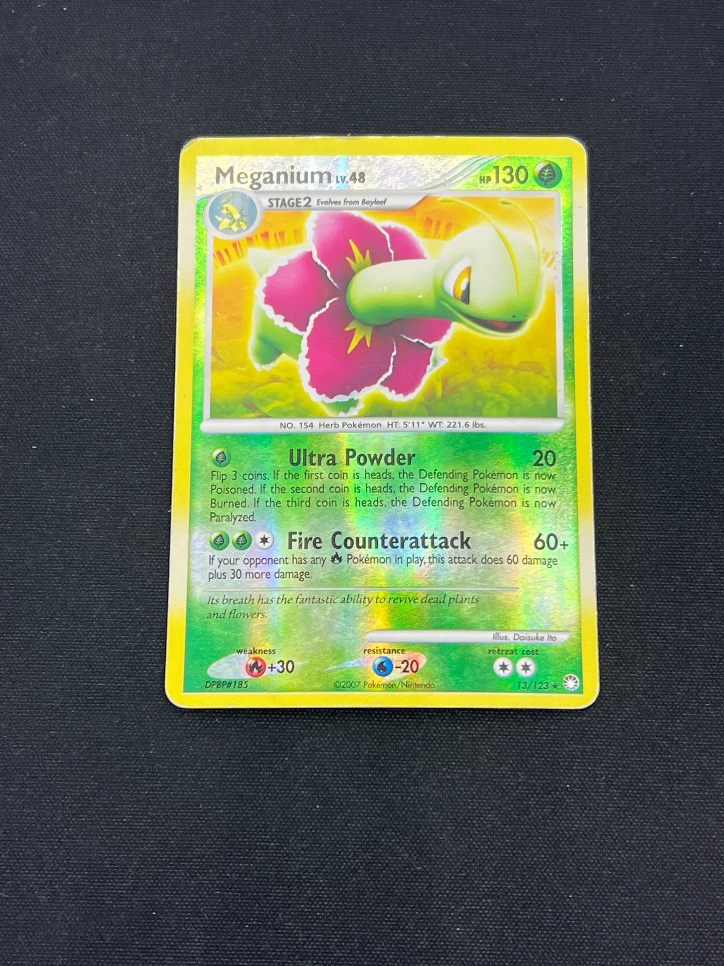 Auction Lot 57: Pokemon Cards Meganium Mid Era Holo Conditions Vary