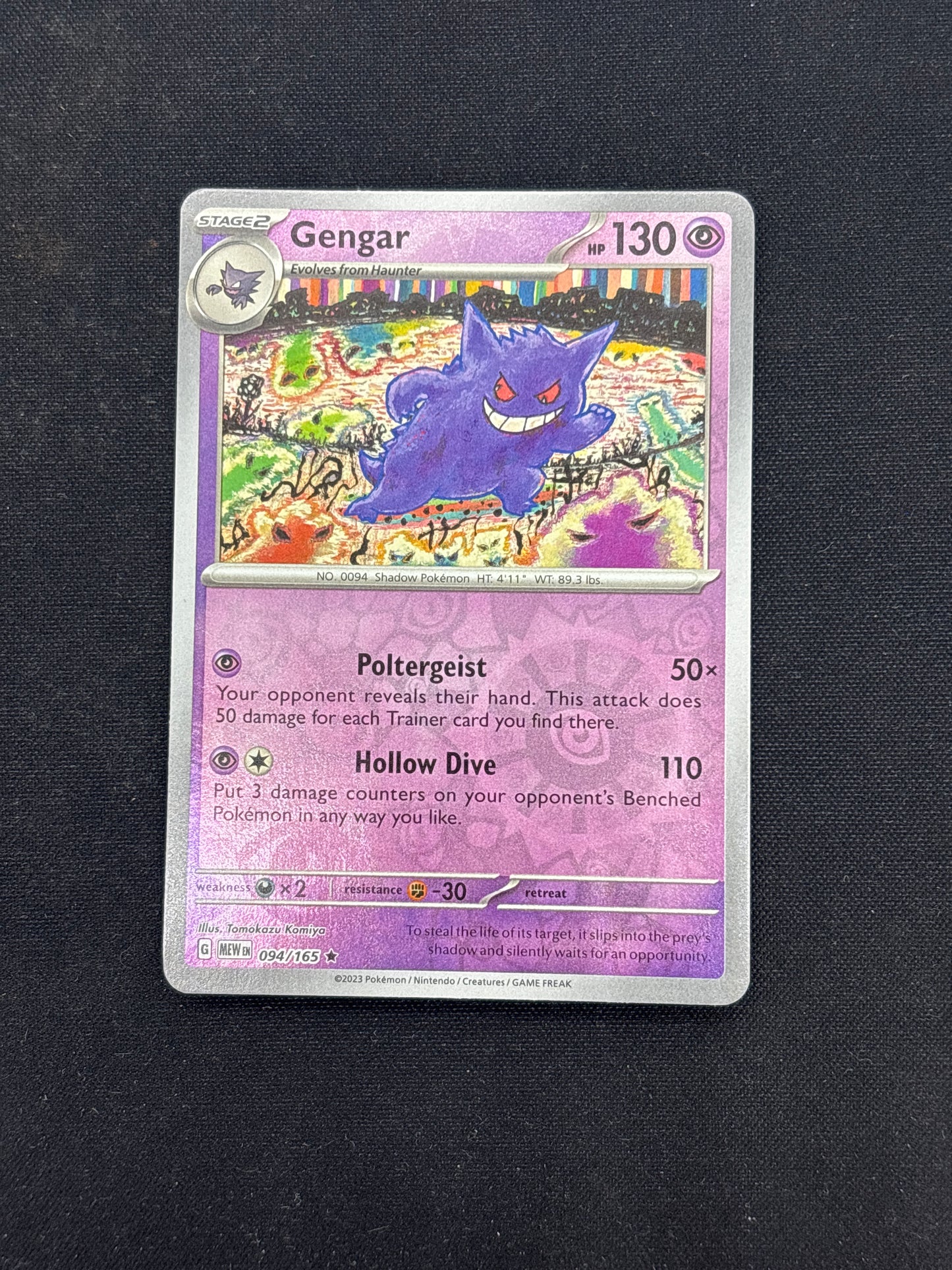 Auction Lot 160: Pokemon Cards Gengar Reverse Holo SV 151 Condition Vary