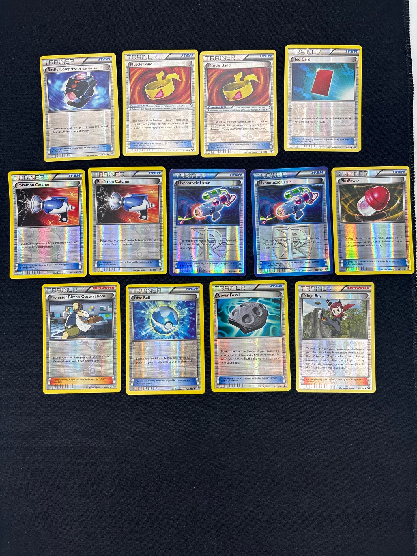 Auction Lot 51: Pokemon Mid Era Holo Trainer Card Lot 3 Conditions Vary