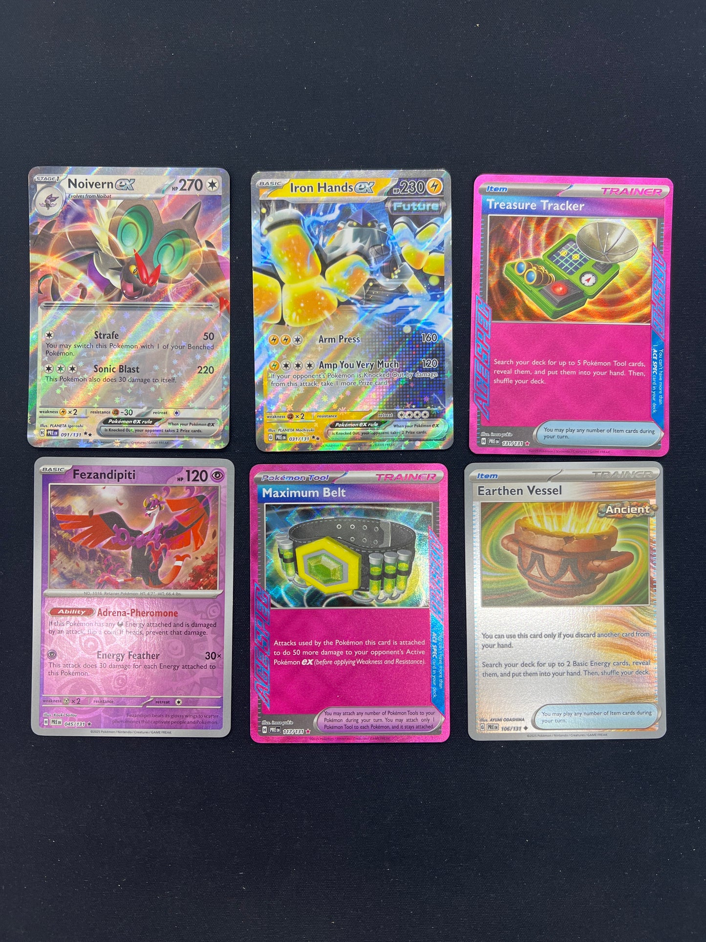 Auction Lot 340: Pokemon Cards Lot of 6 Assorted Prismatic Evolutions Conditions Vary