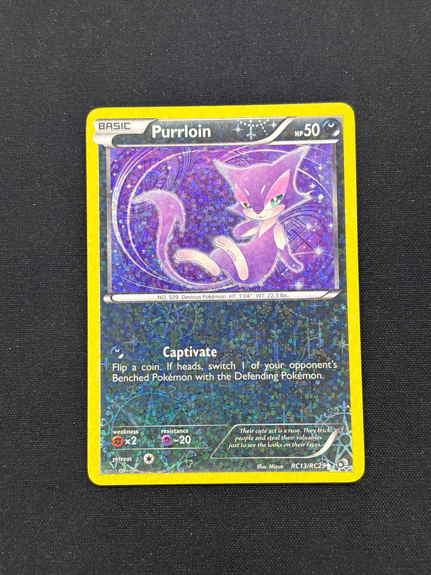 Auction Lot 270: Purrloin Holo Pokemon Radiant Collection Card Conditions Vary