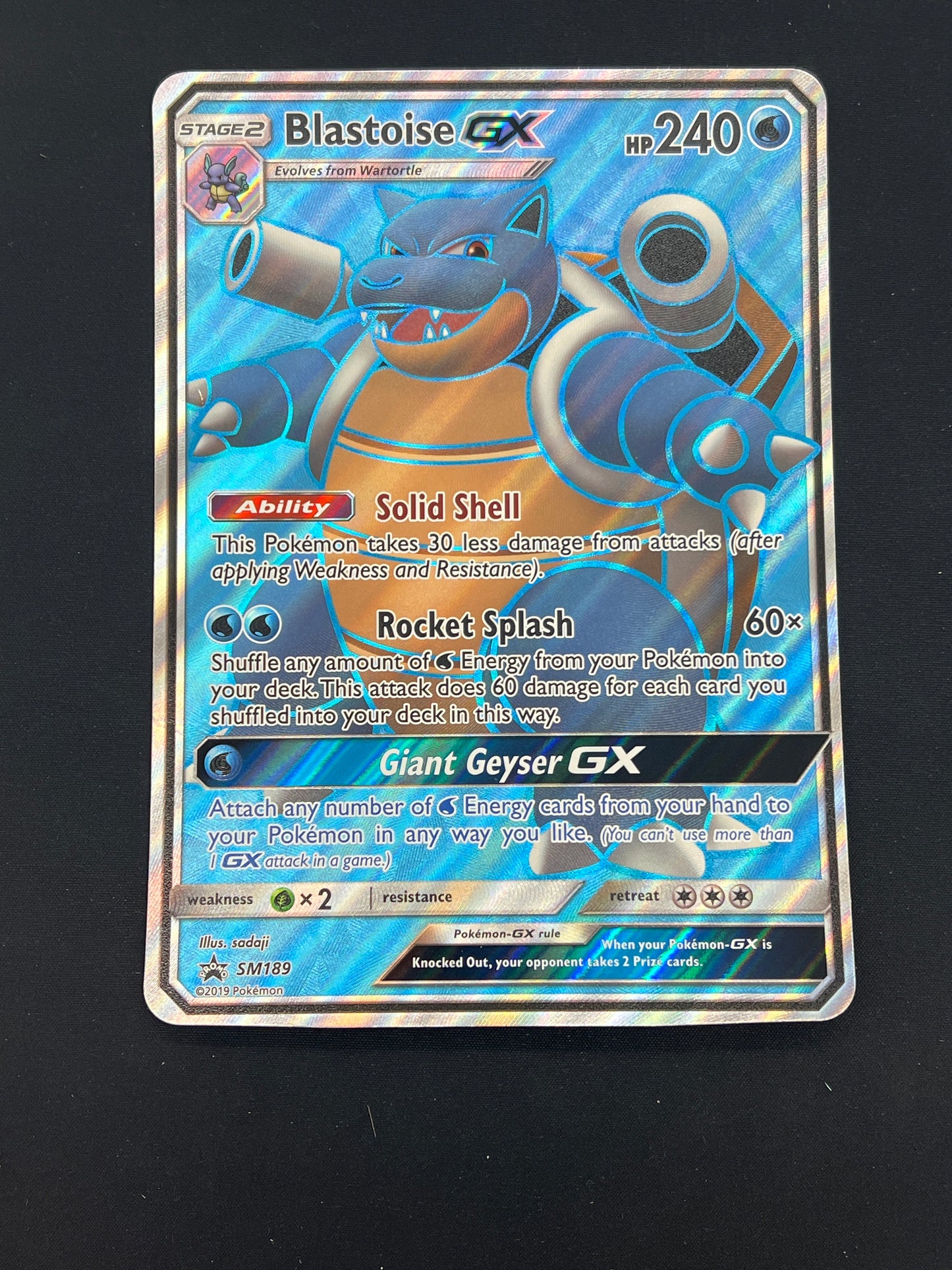 Auction Lot 118: Pokemon Cards Blastoise GX Jumbo Card Condition Vary
