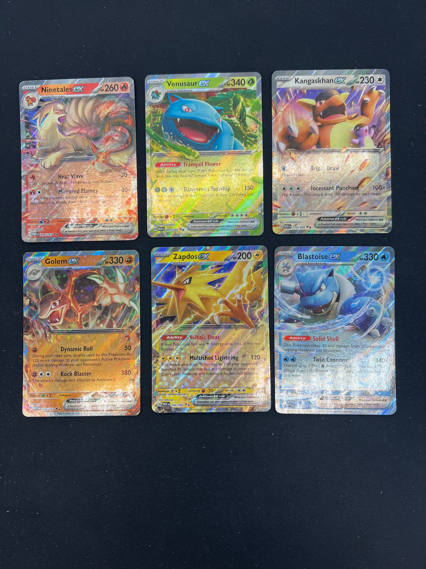 Auction Lot 85: Pokemon Cards Lot of 6 Assorted 151 EX Ultra Rares Conditions Vary