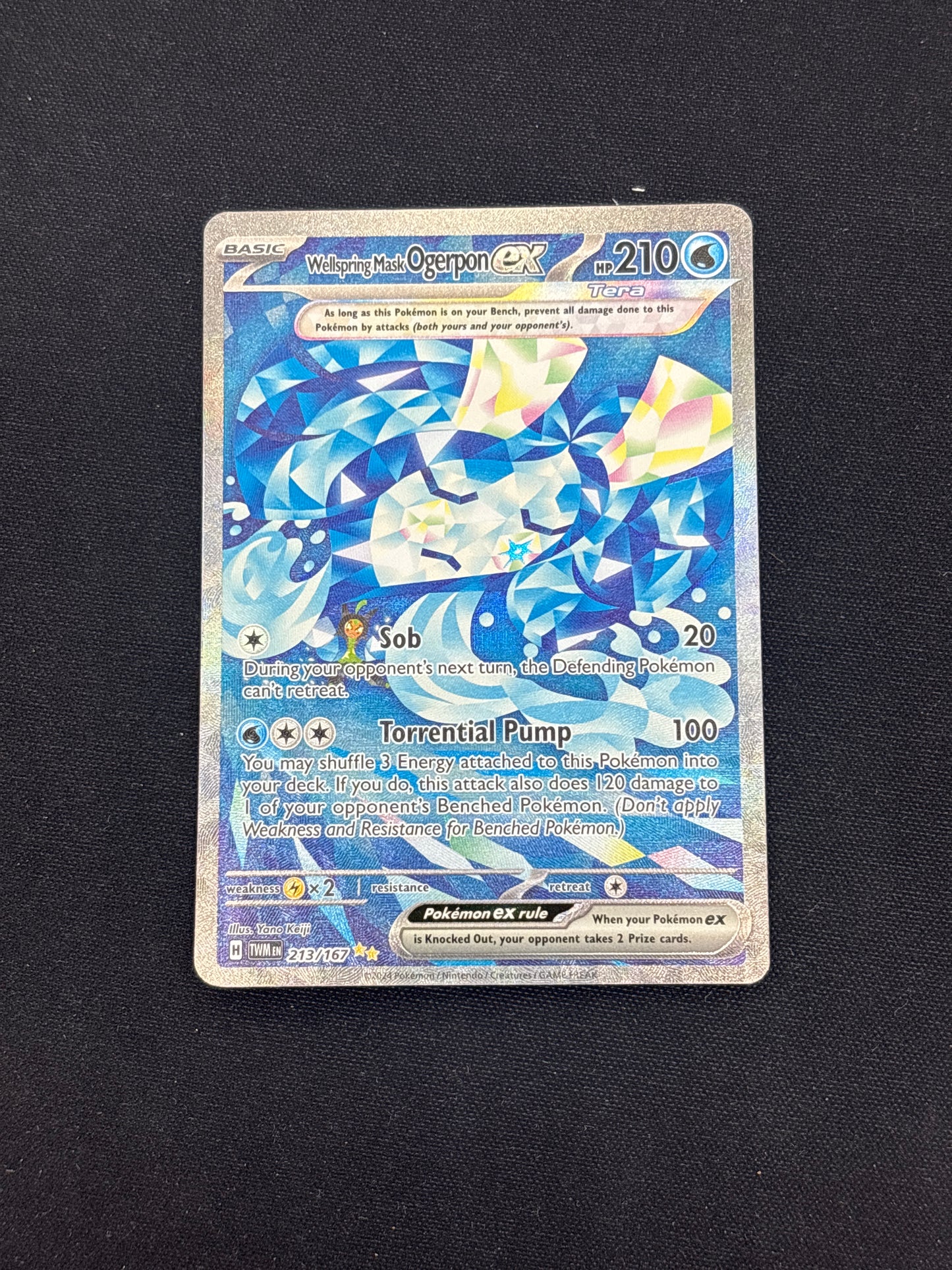 Auction Lot 548: Pokemon Cards Wellspring Mask Ogerpon EX Special Illustration Rare Condition Vary