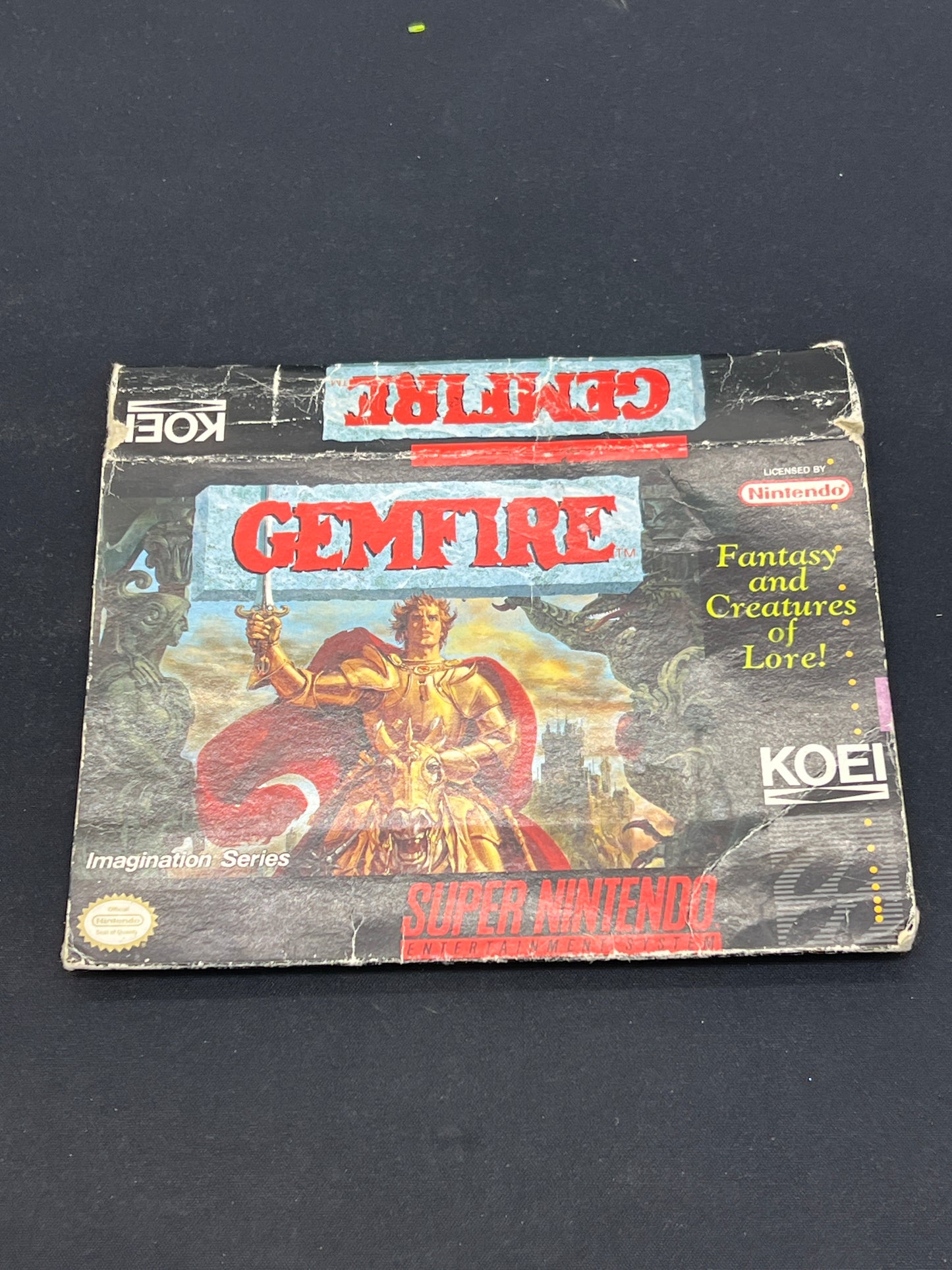 Auction Lot 197: SNES Gemfire Empty Cardboard