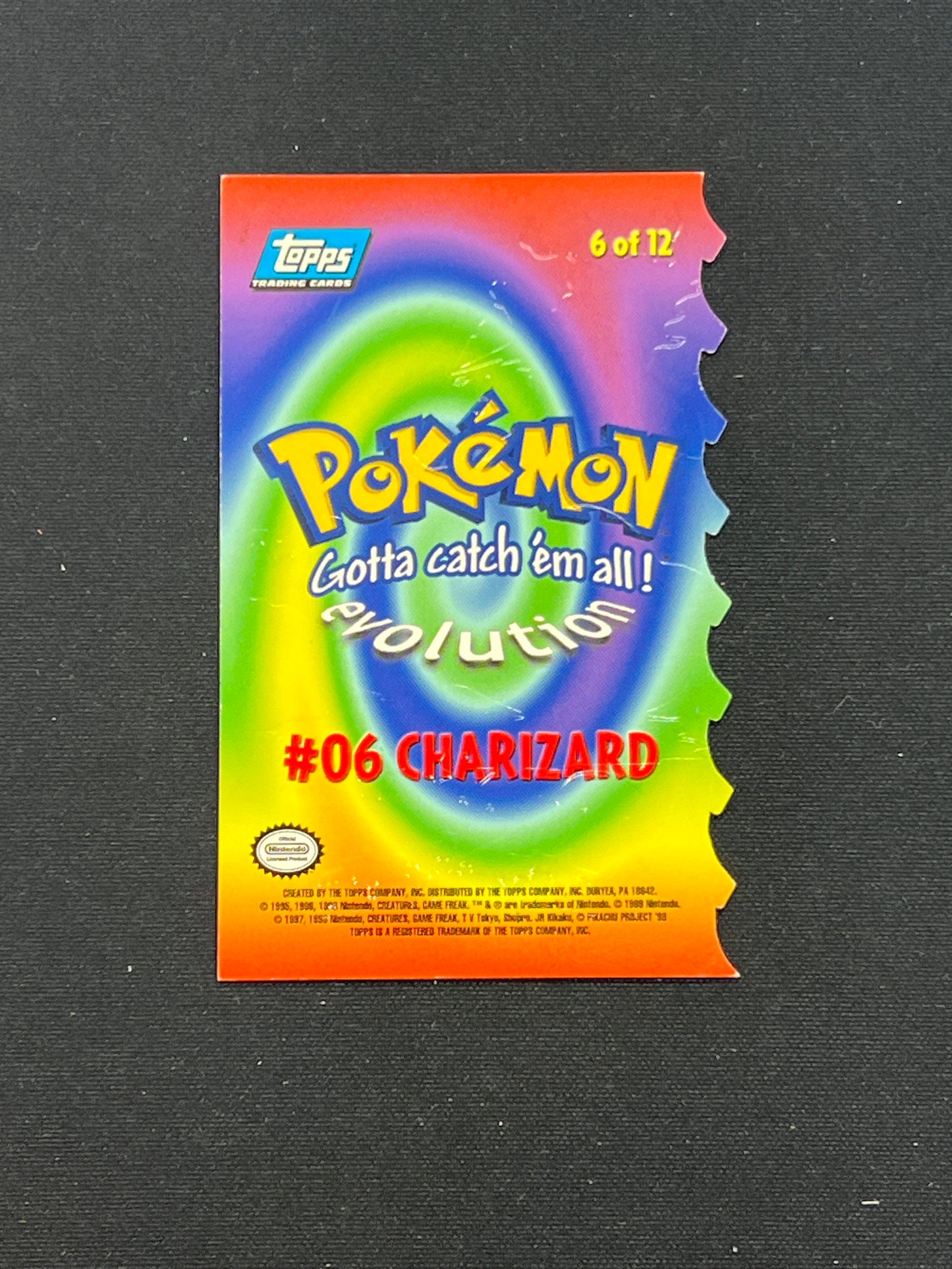Auction Lot 109: Pokemon Topps Charizard Die Cut Card Condition Vary