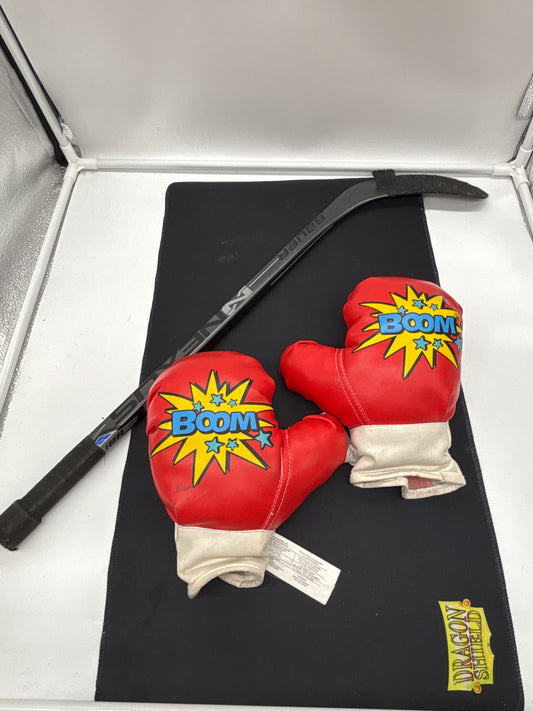 Auction Lot 325: Mini Gloves and Hockey Stick Toy