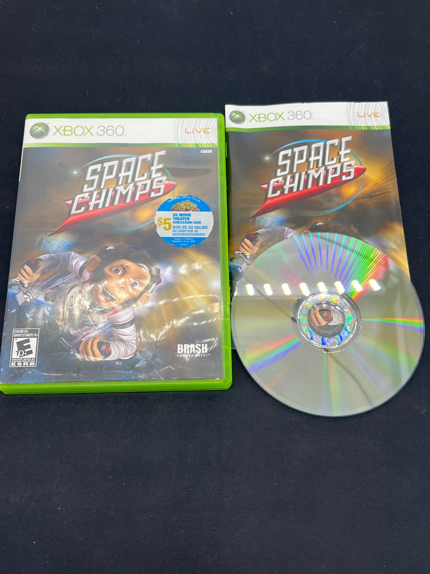 Auction Lot 136: XBOX 360 Video Game Space Chimps CIB